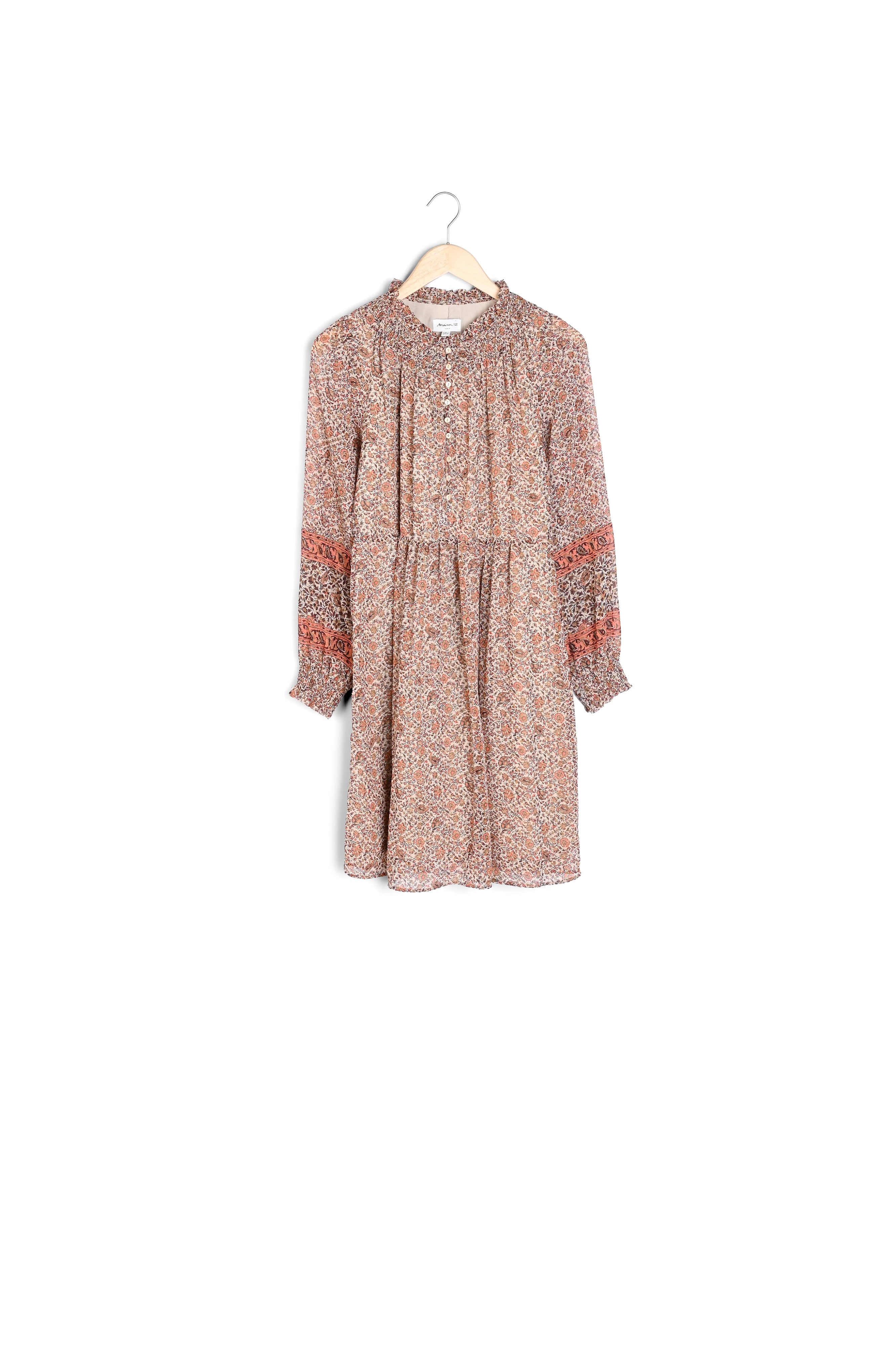 Robe courte imprimée vieux rose Sharon Faume - seconde main