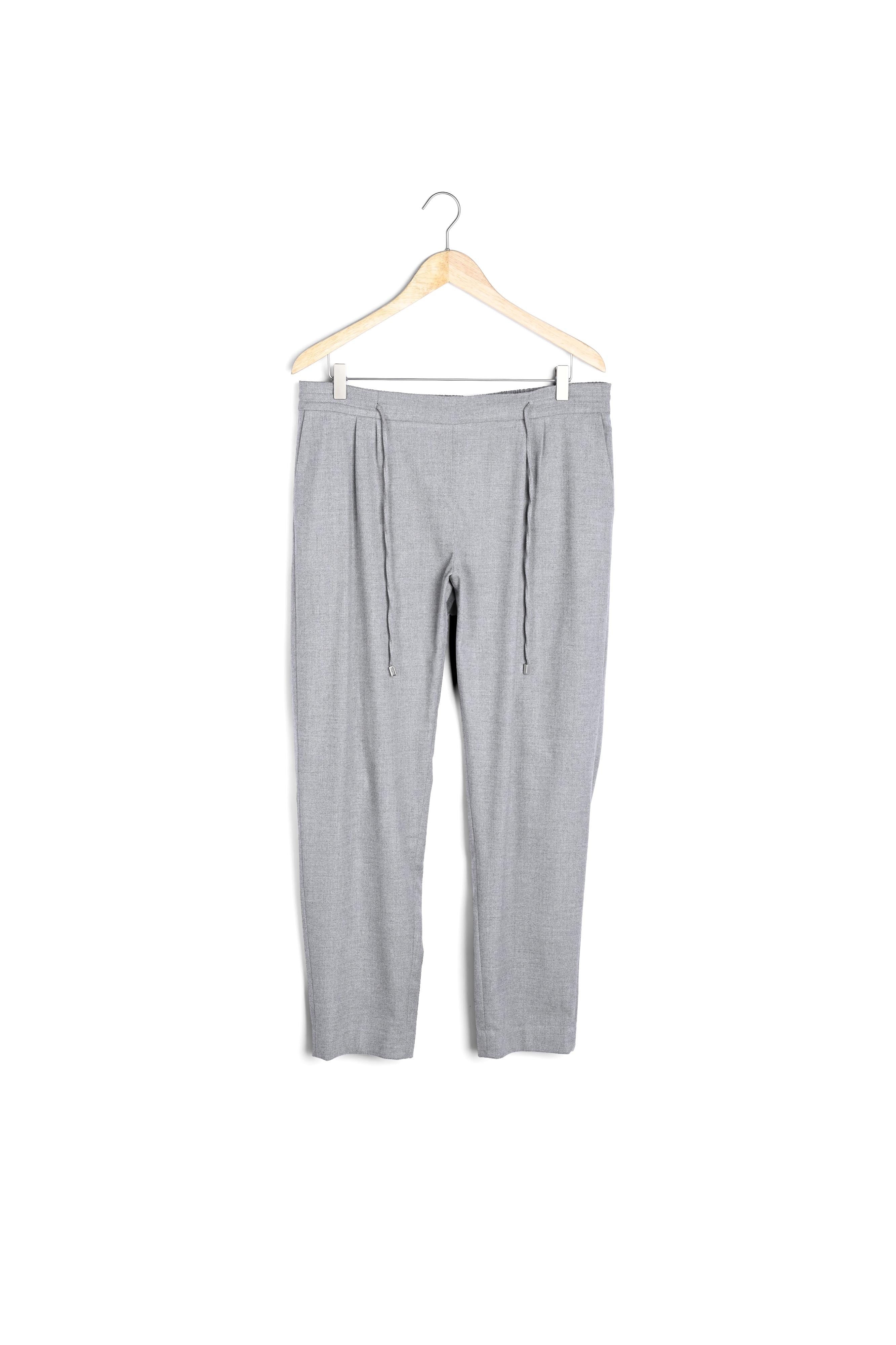 Pantalon carotte fluide gris chiné Flynn Faume - seconde main