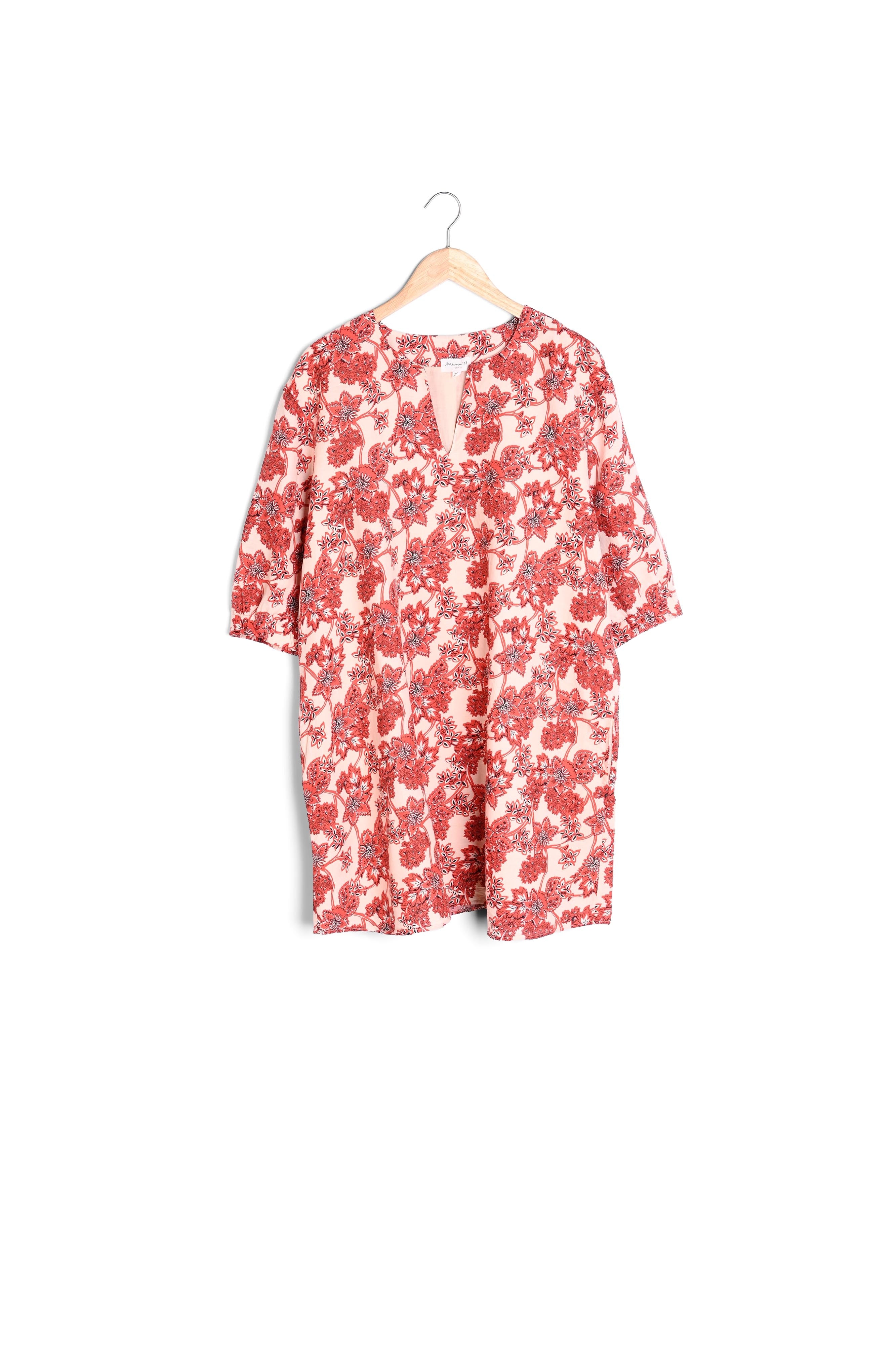 Robe courte à l'imprimé floral rouge Noemie Faume - seconde main