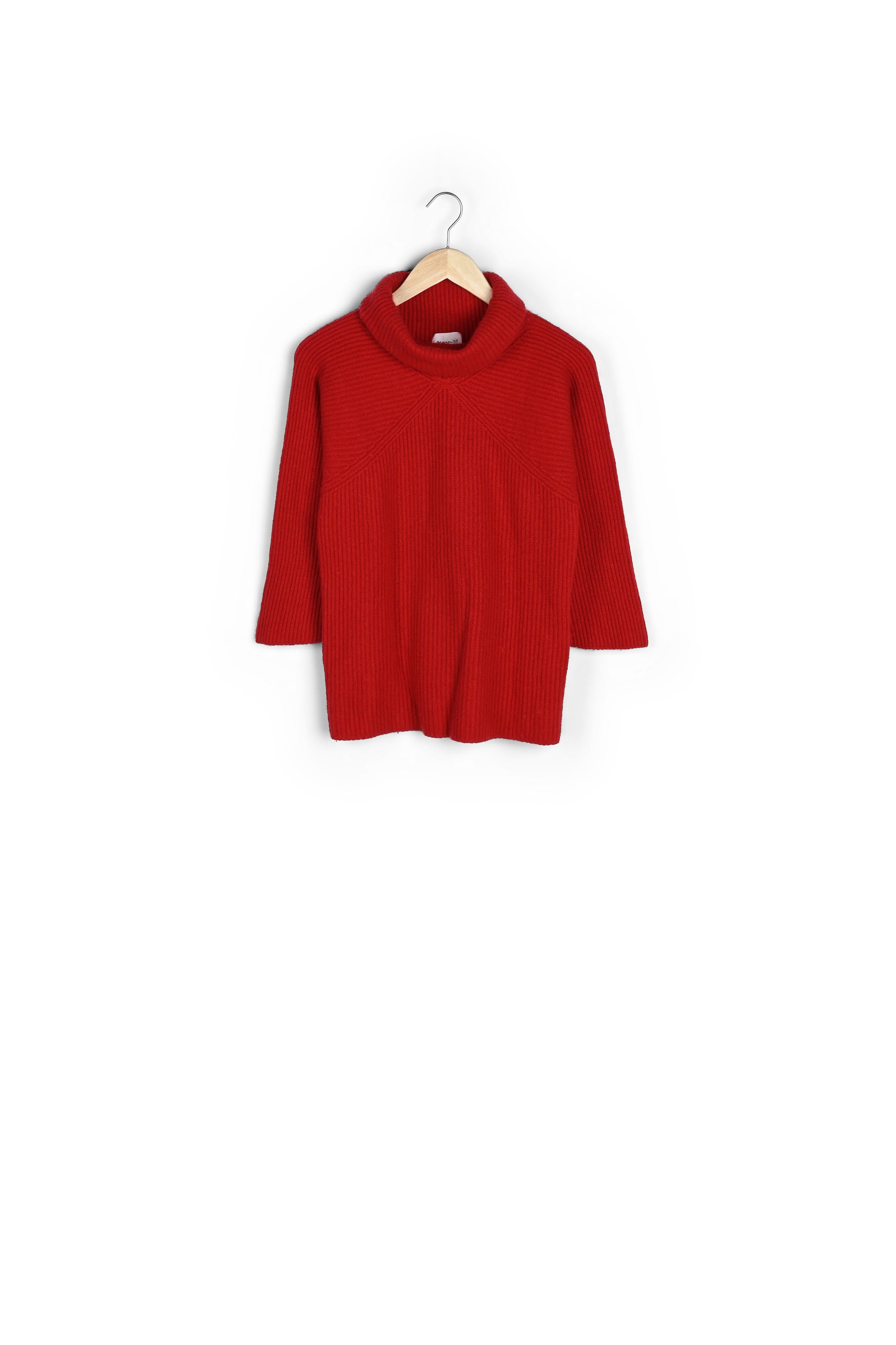 Pull col roulé laine rouge Fragile Faume - seconde main