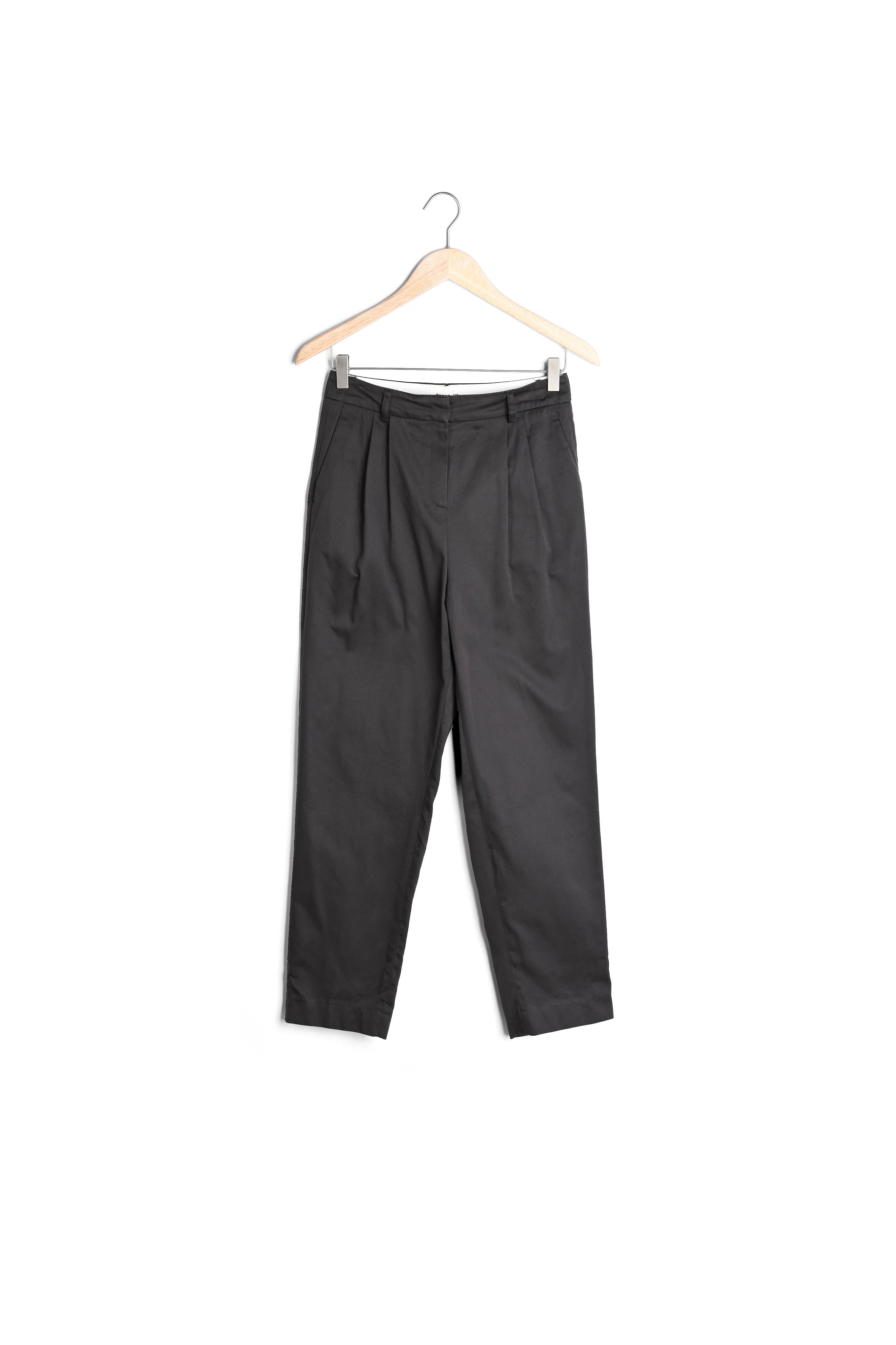 Pantalon taille haute fluide gris anthracite Simbad Faume - seconde main