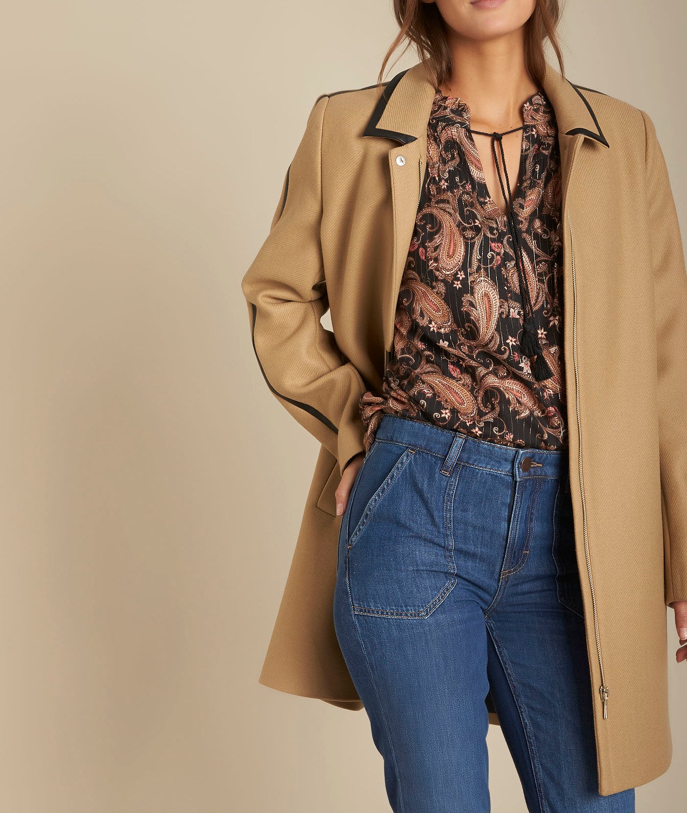 Blouse imprimé lurex Malita Faume - seconde main