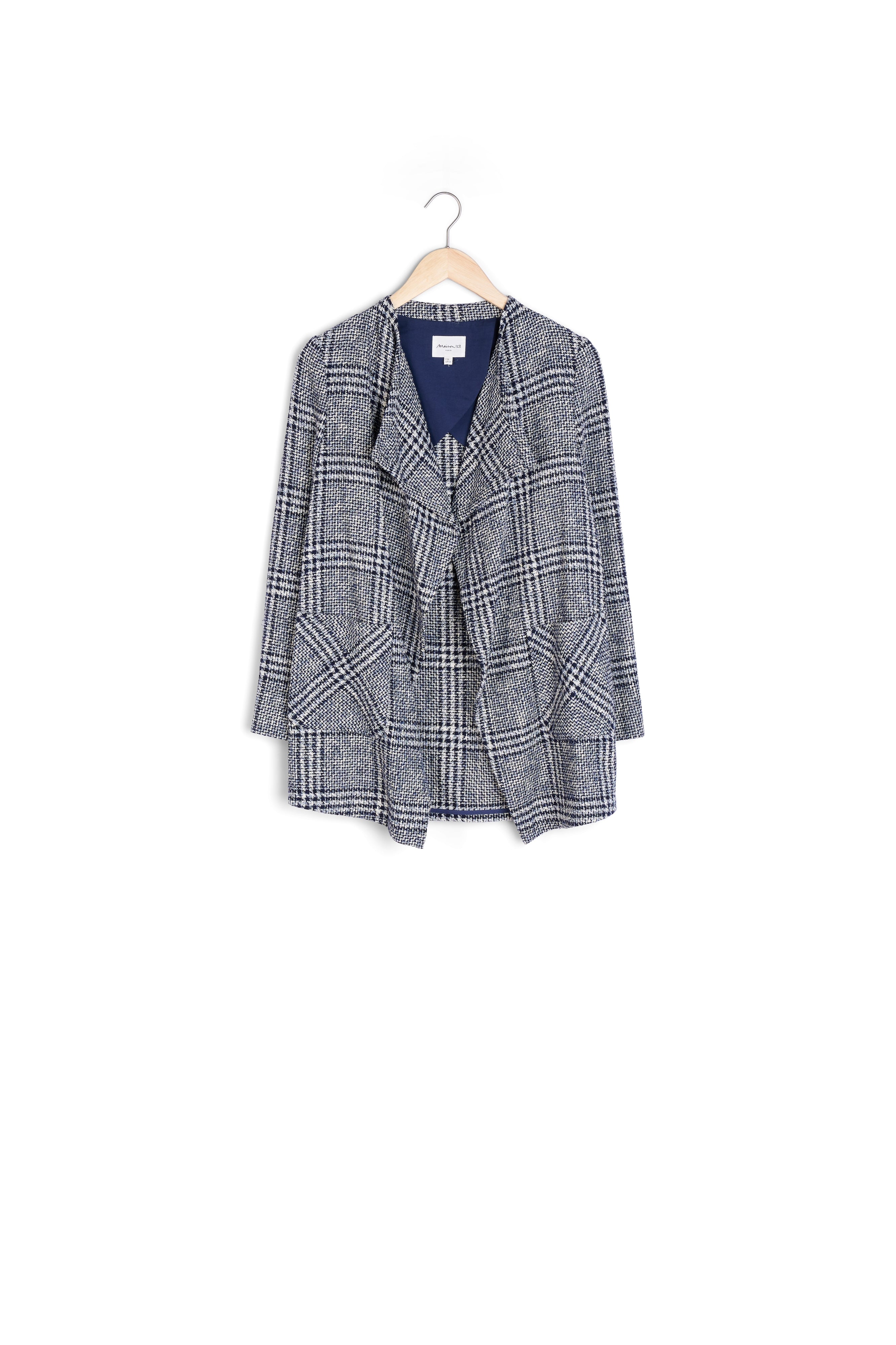 Veste waterfall à carreaux Louna Faume - seconde main