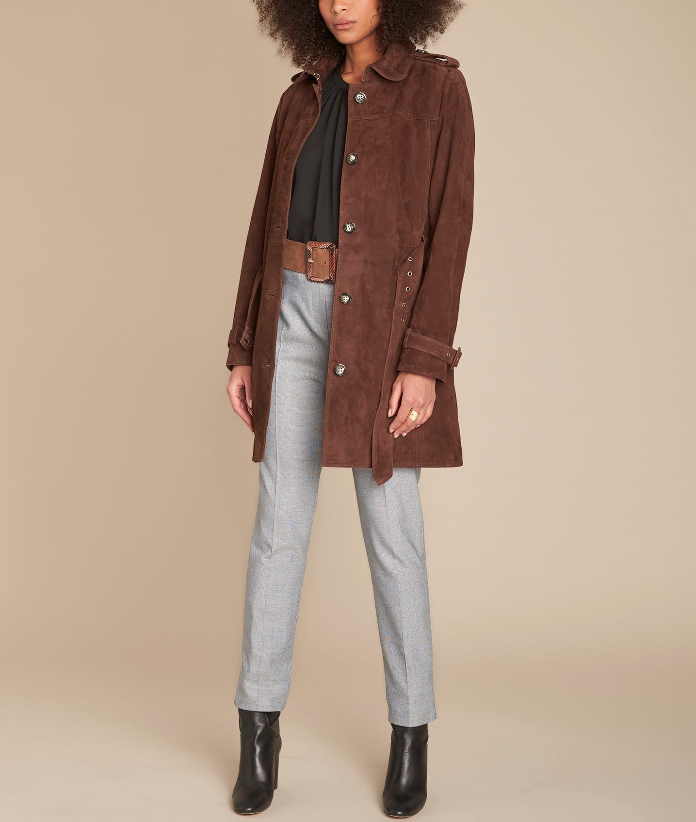 Blouse noire manches ballons Maddy Faume - seconde main