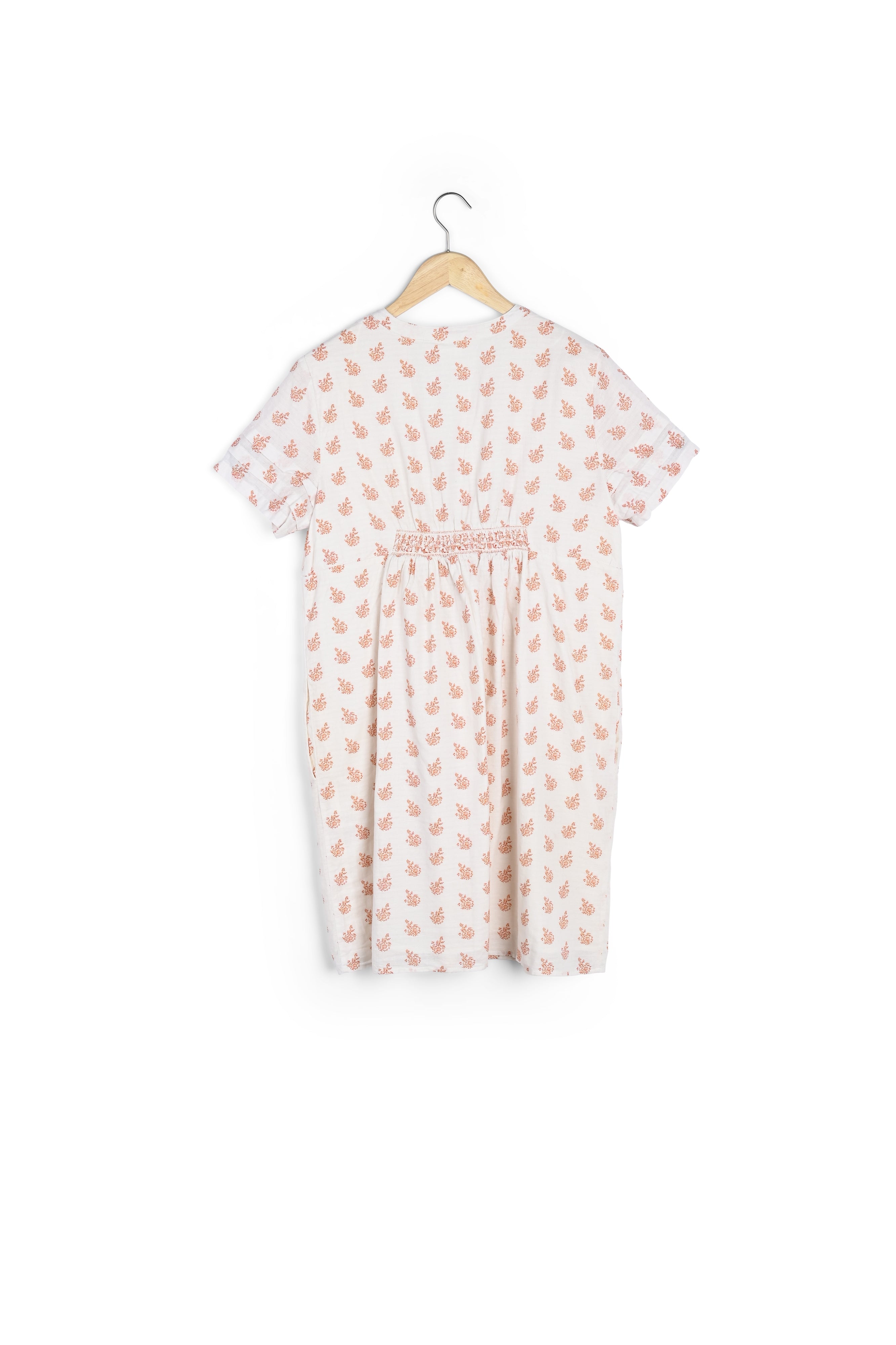 Robe courte en coton imprimé blanche Soledad Faume - seconde main