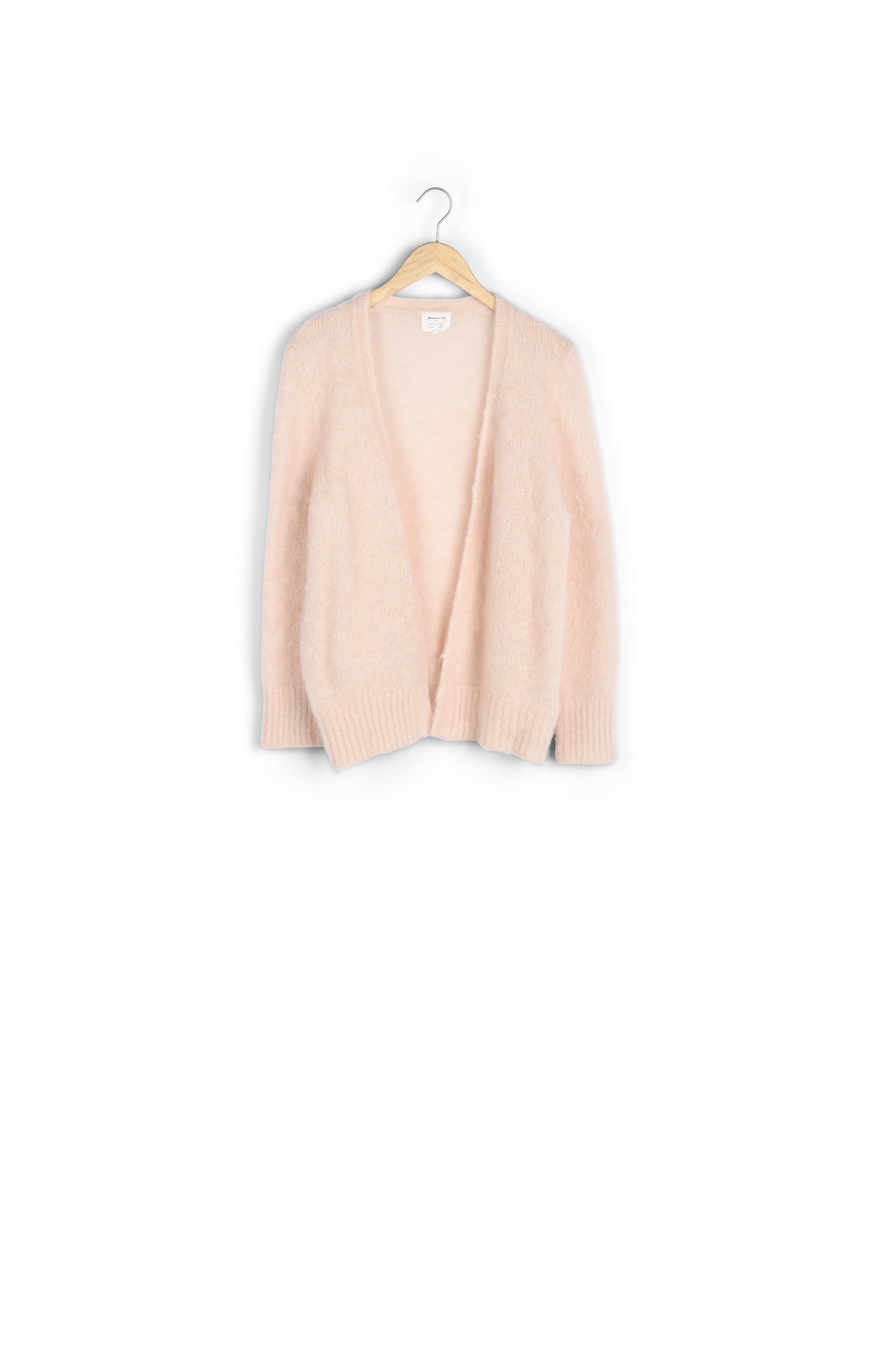 Gilet en mohair rose poudré Rozelle Faume - seconde main