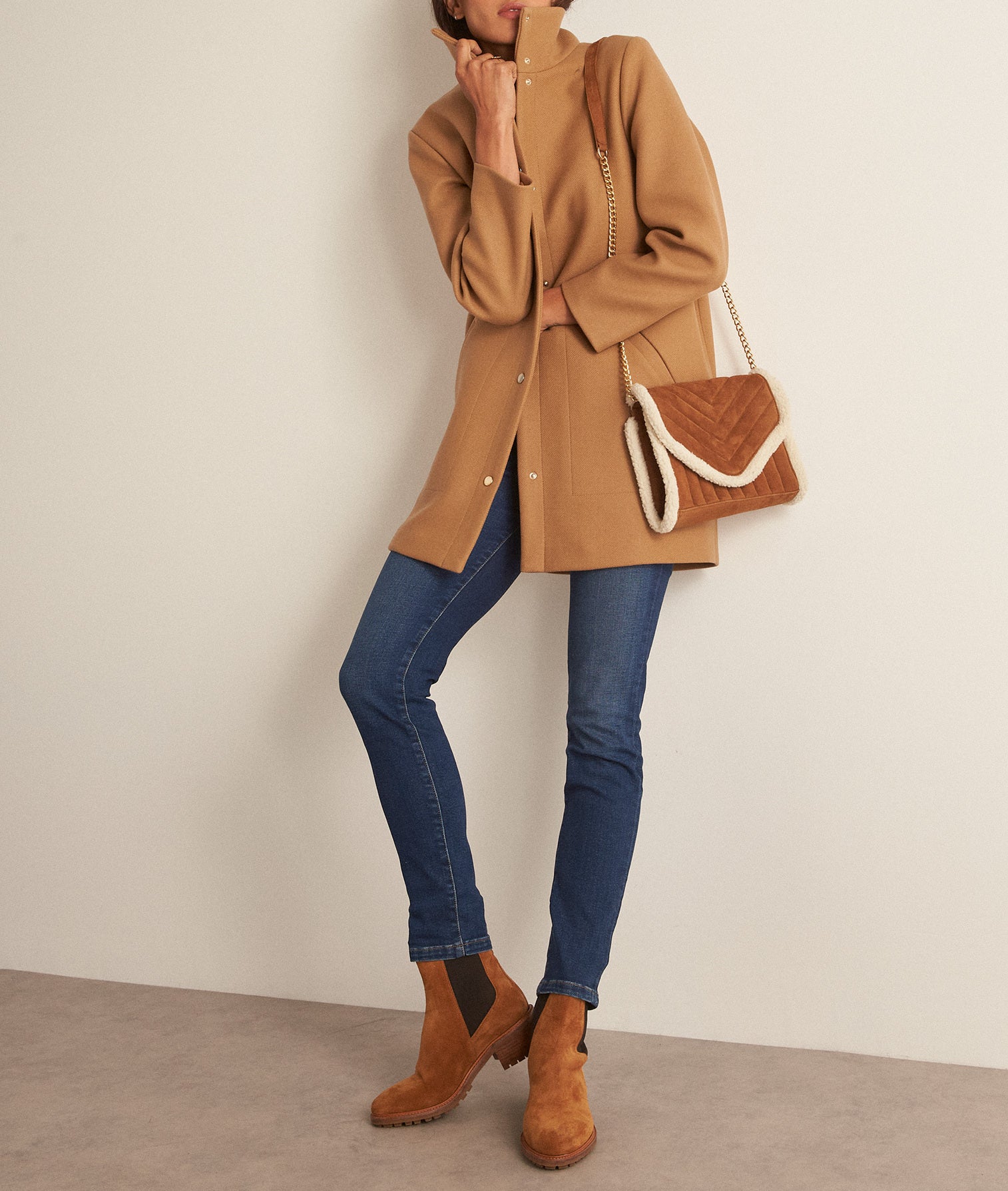 Manteau en laine camel Mambo Faume - seconde main