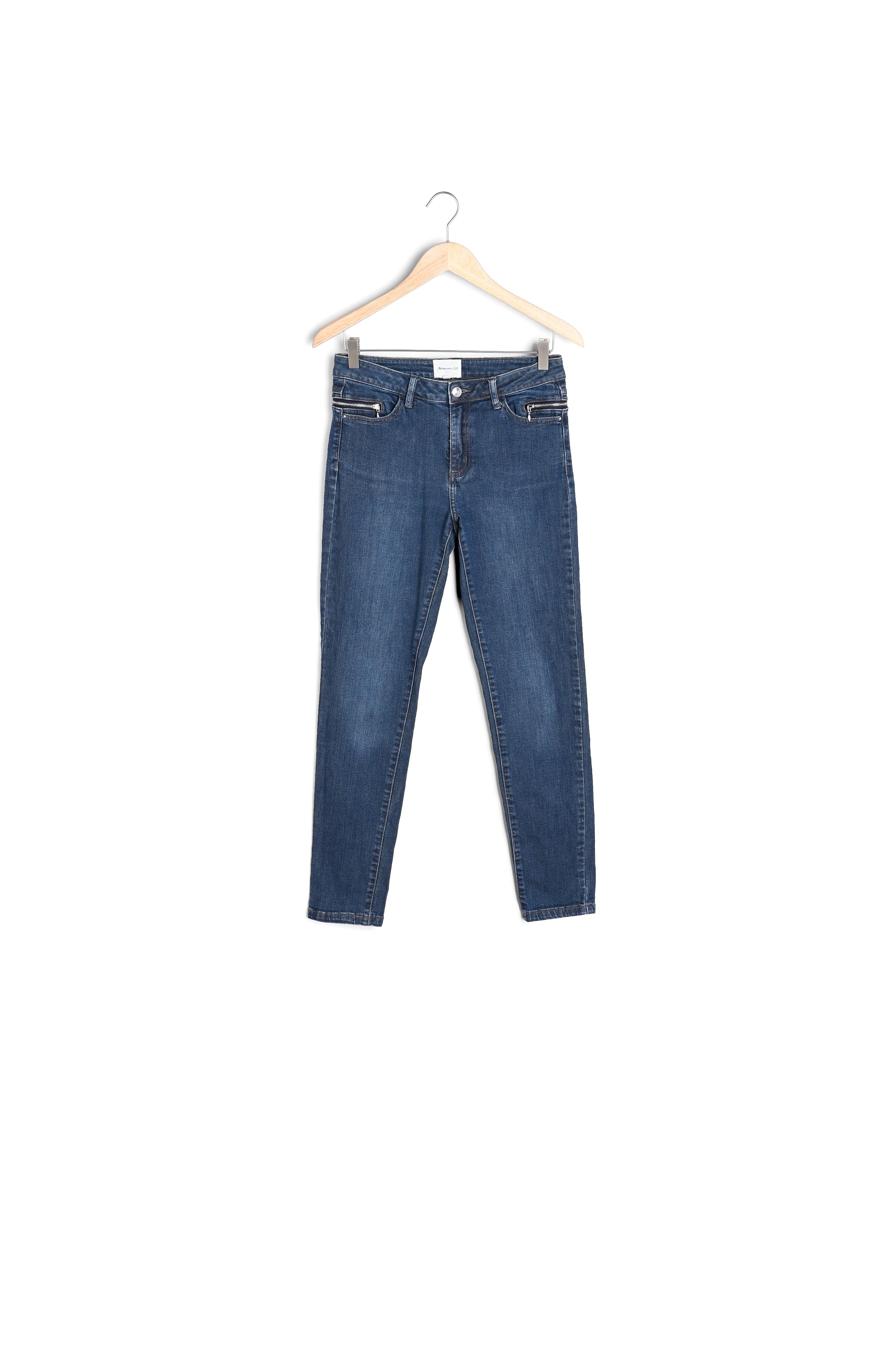 Jean slim taille haute en denim brut Nateo Faume - seconde main