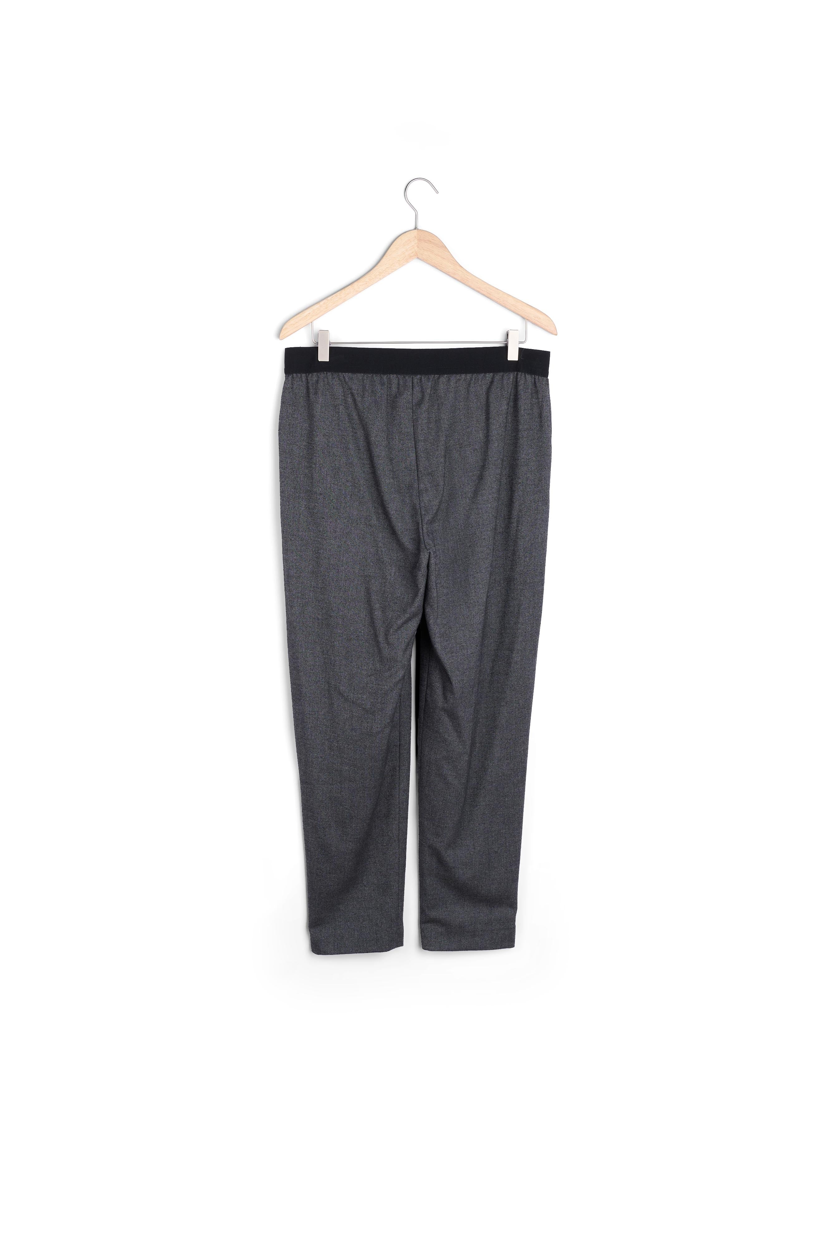 Pantalon fluide en flanelle gris anthracite Drice Faume - seconde main