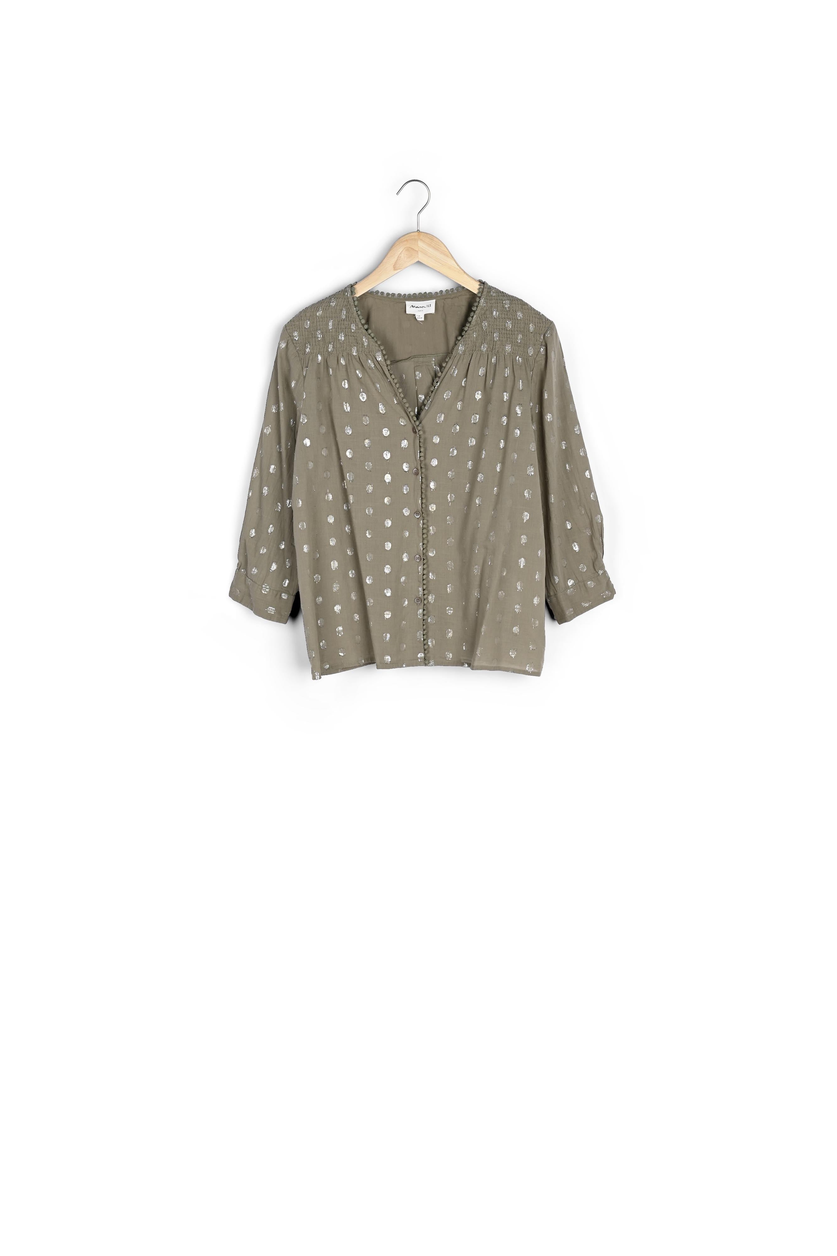 Blouse verte lurex Elma Faume - seconde main