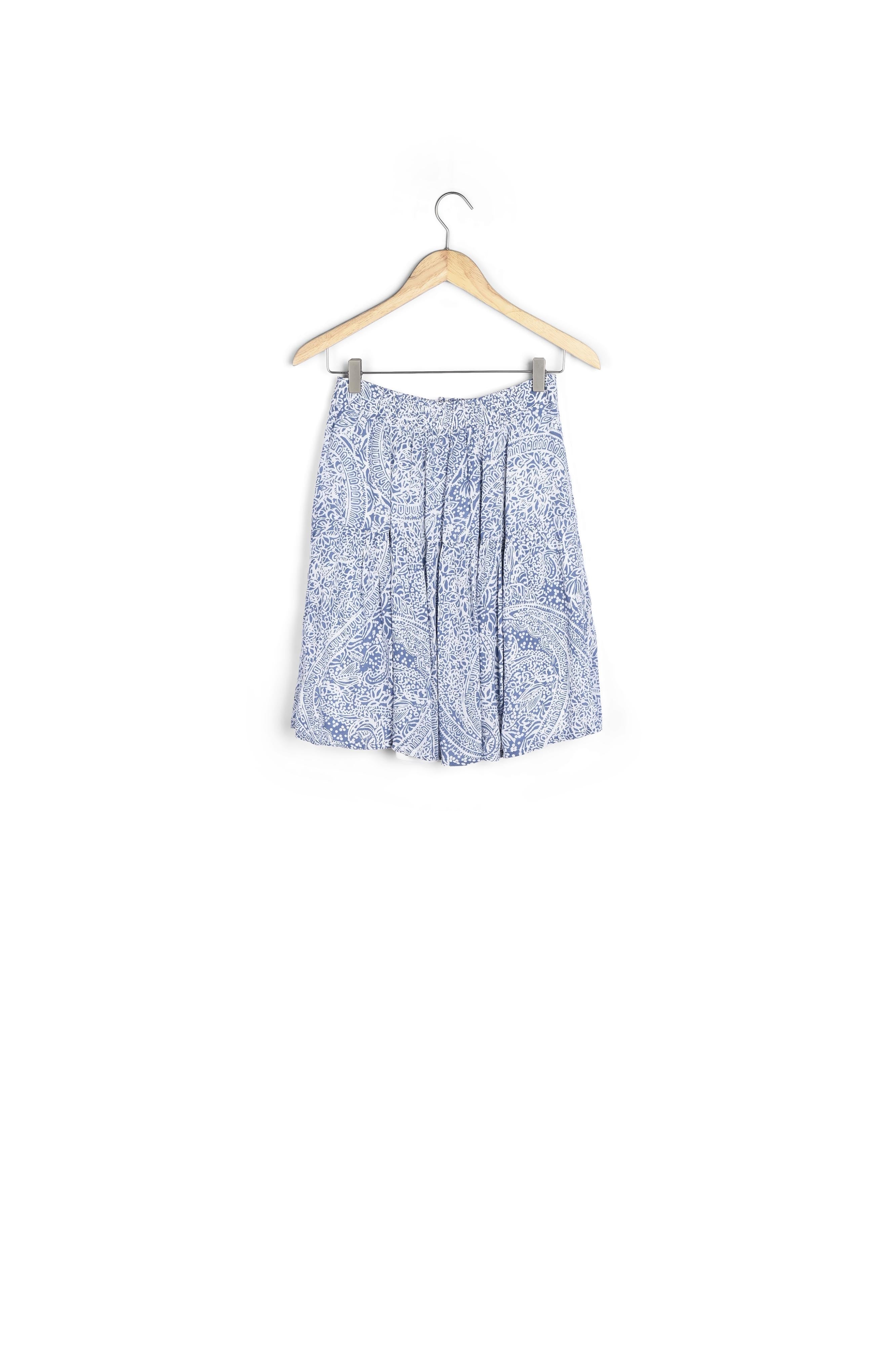 Jupe imprimée bleue Edith Faume - seconde main