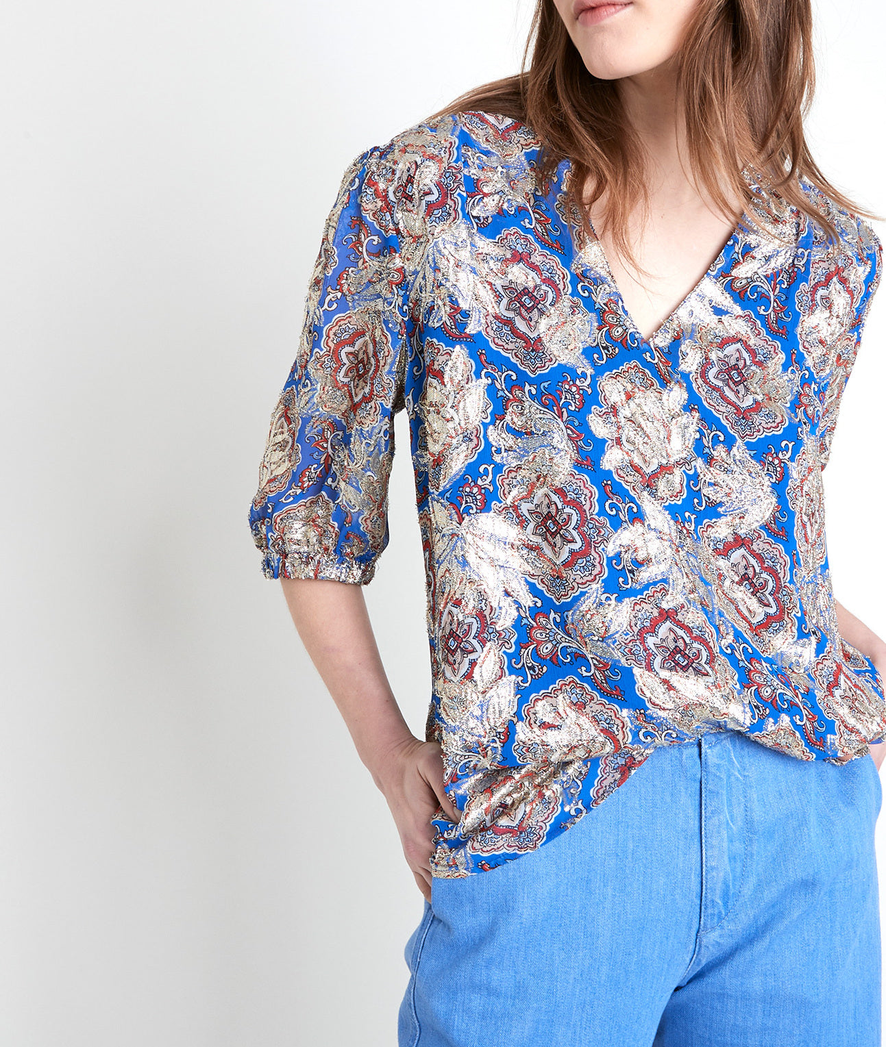 Blouse imprimée Tissia Faume - seconde main