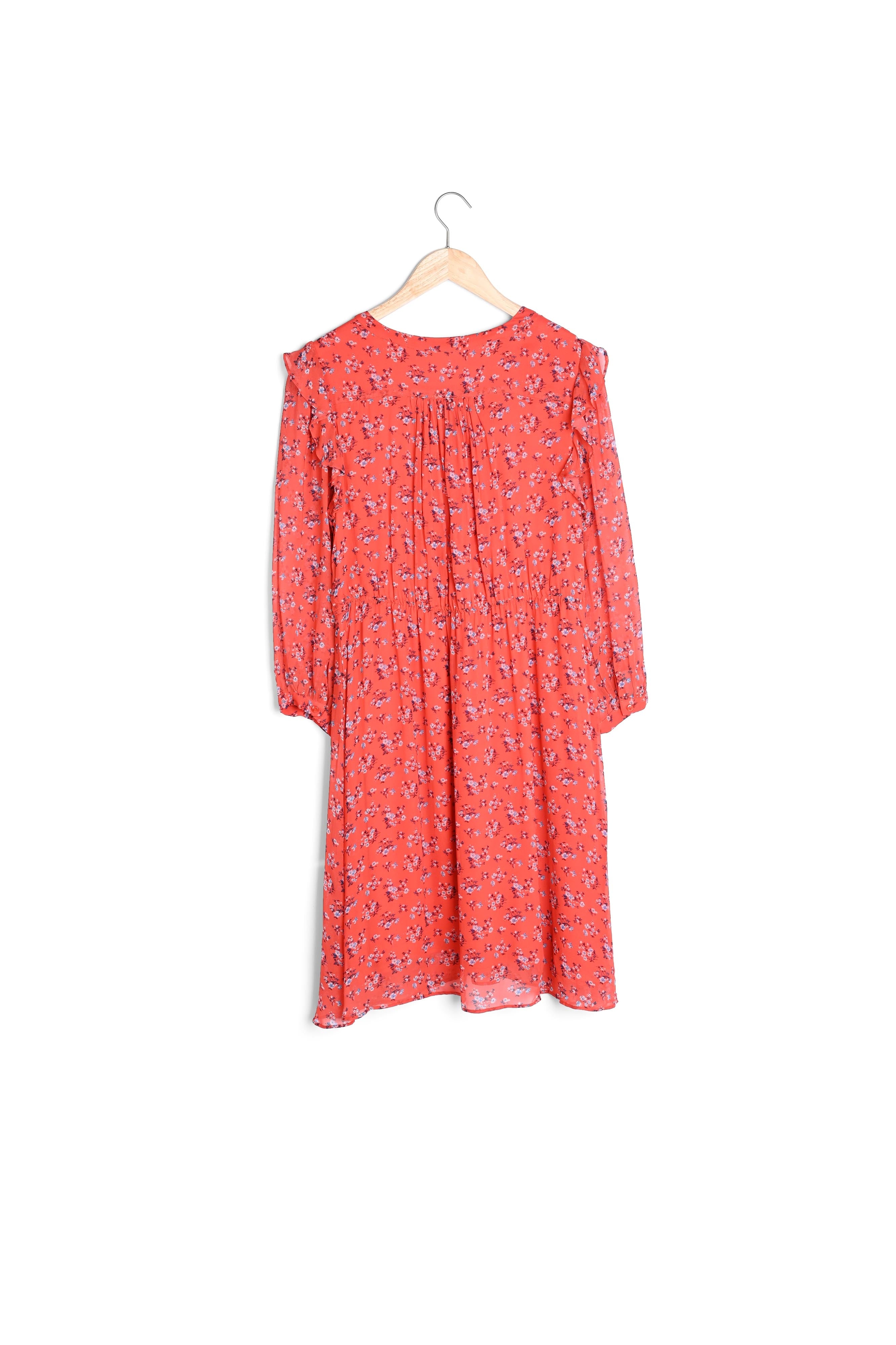 Robe rouge imprimé fleuri Livie Faume - seconde main