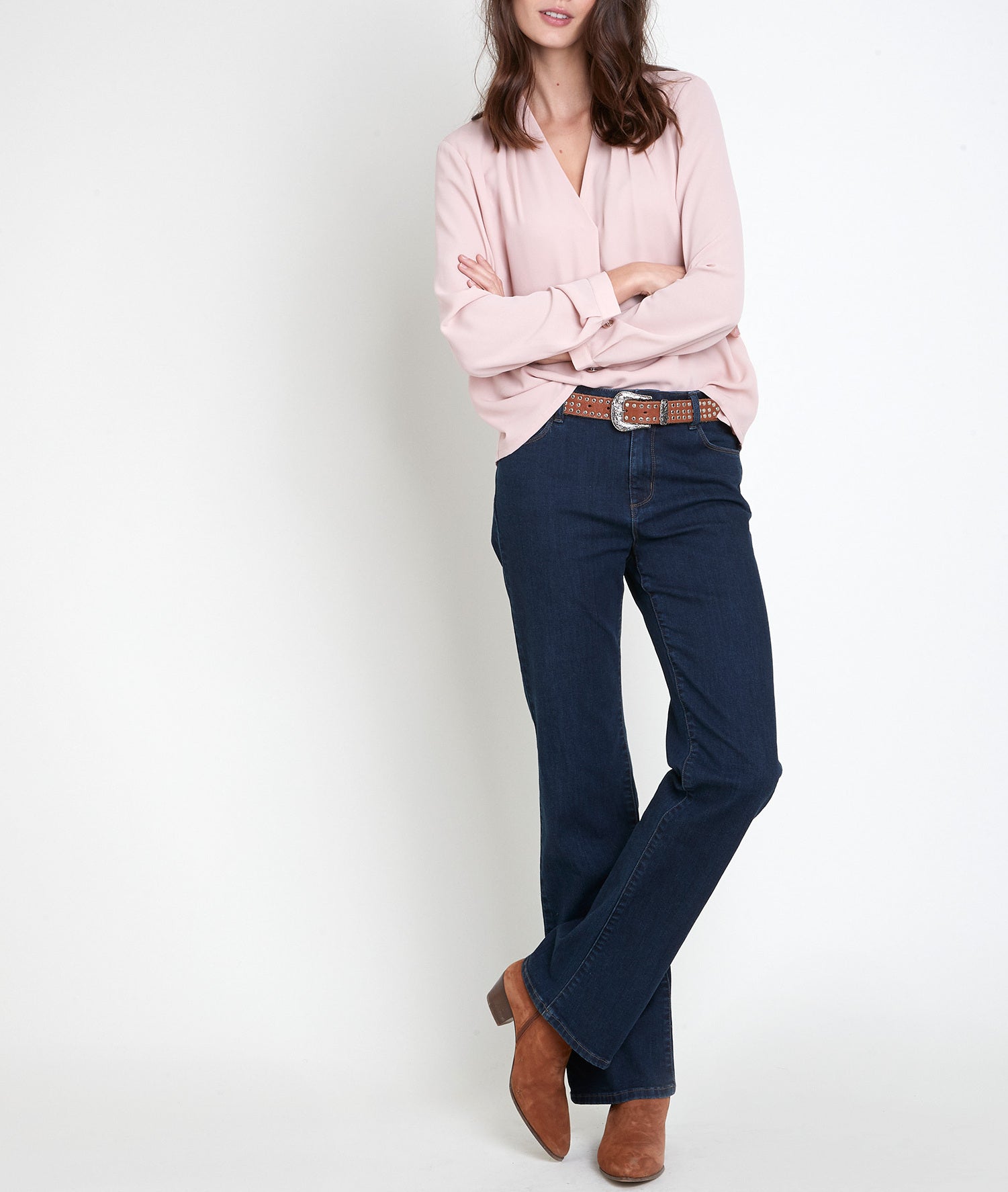 Blouse bimatière rose Davina Faume - seconde main