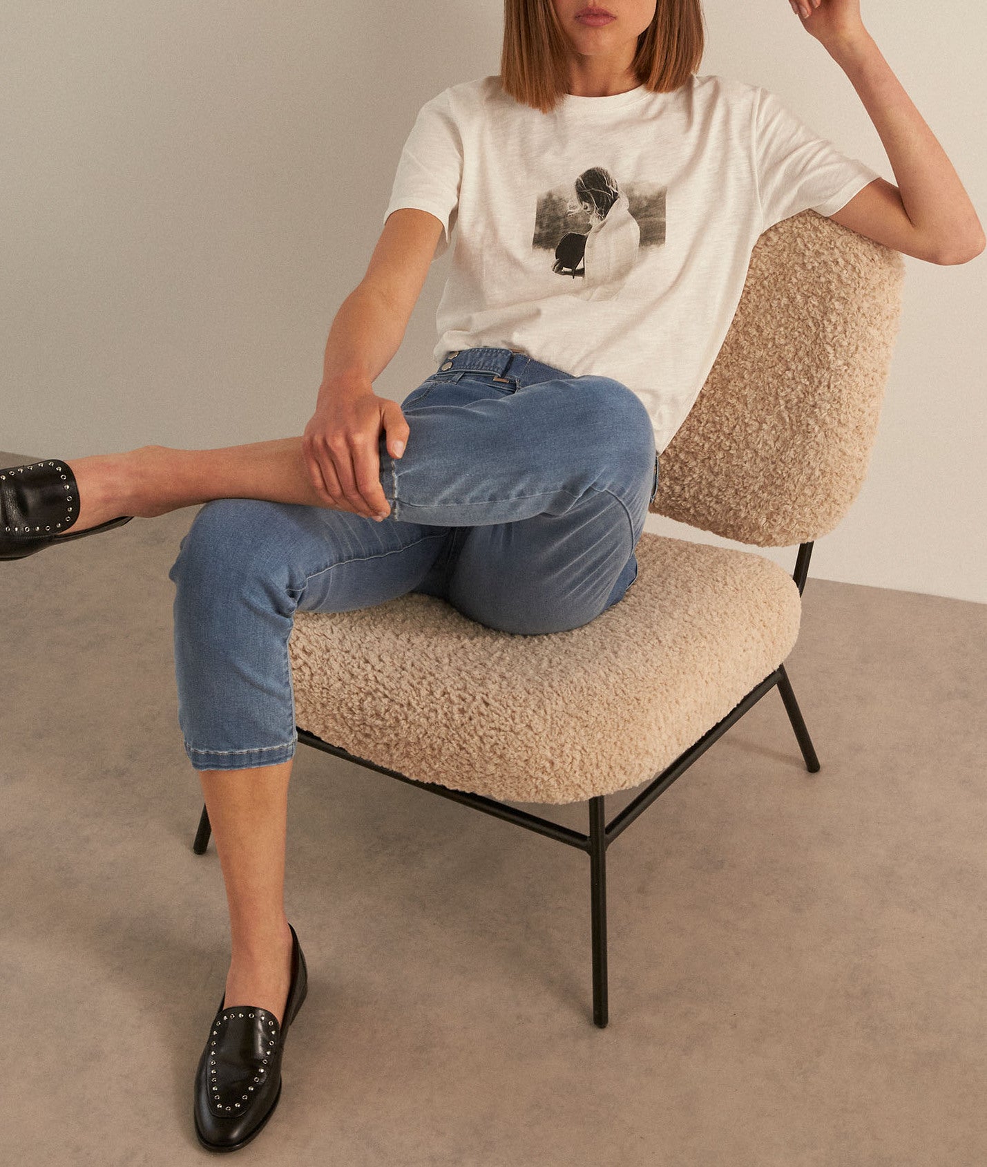 Jean droit en denim clair PALMYRE Faume - seconde main