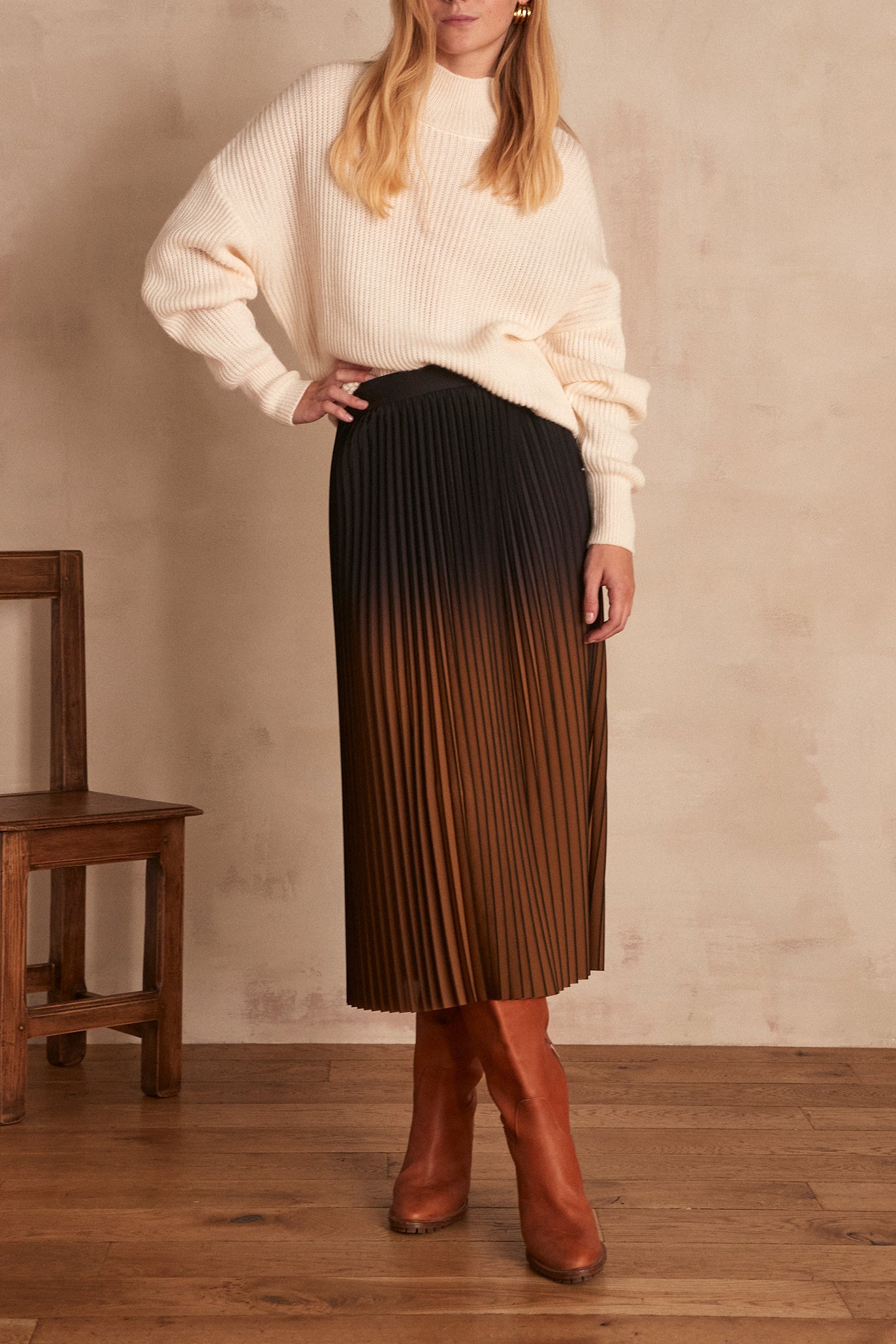 Jupe plissée FATEL Faume - seconde main