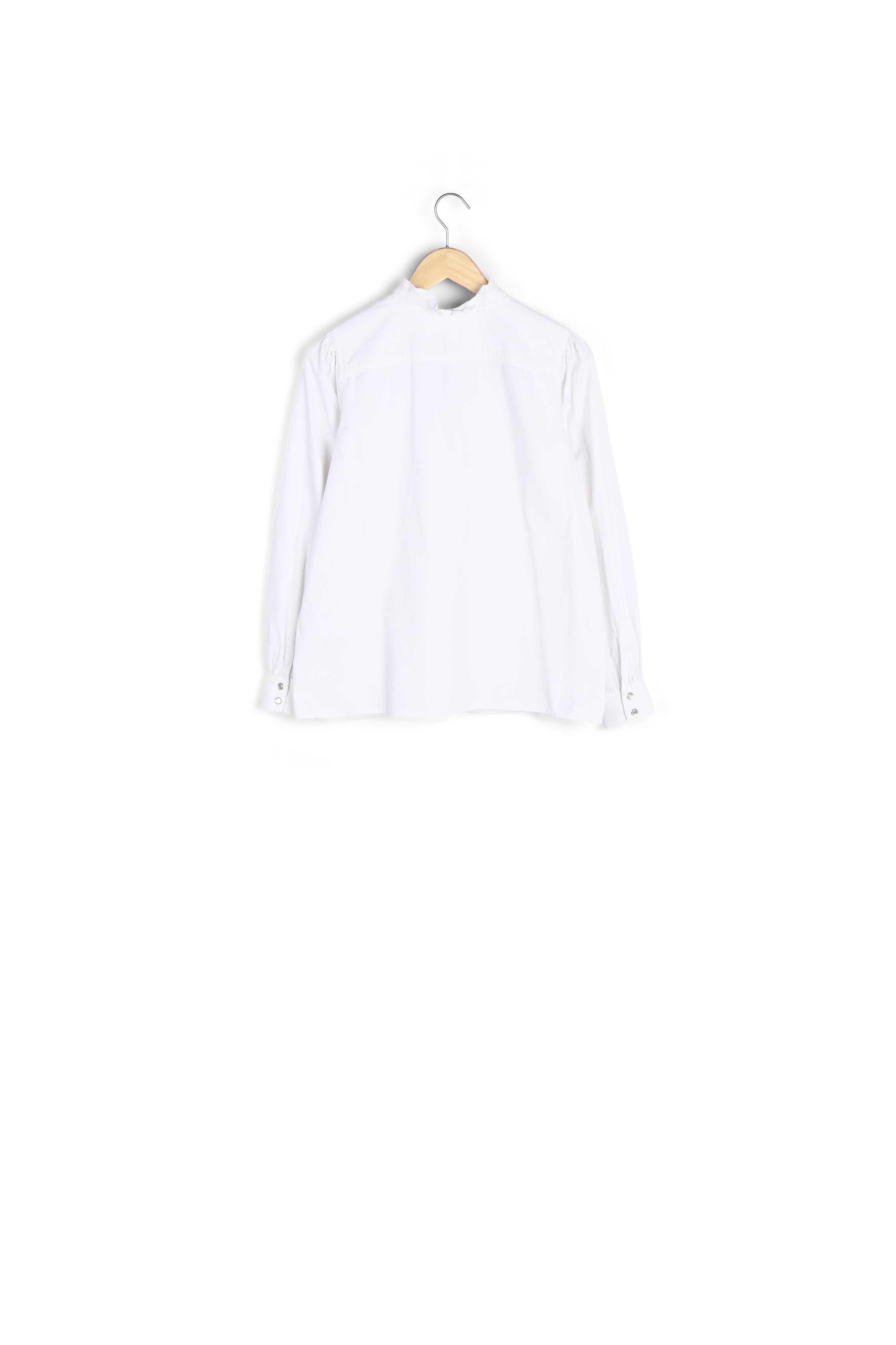 Chemise en velours milleraie écru Jeraldine Faume - seconde main