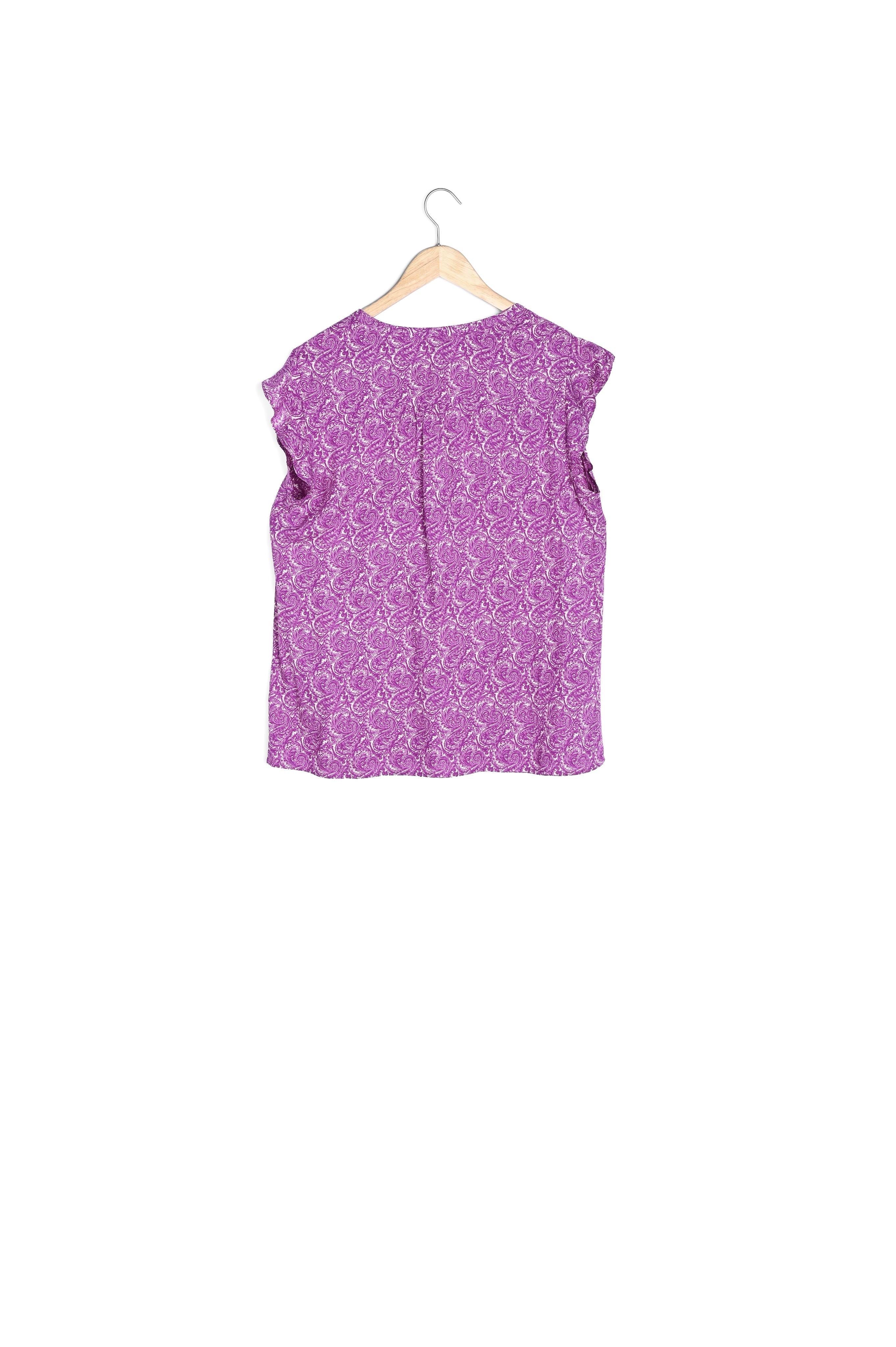 Blouse imprimée sans manches violette Tela Faume - seconde main