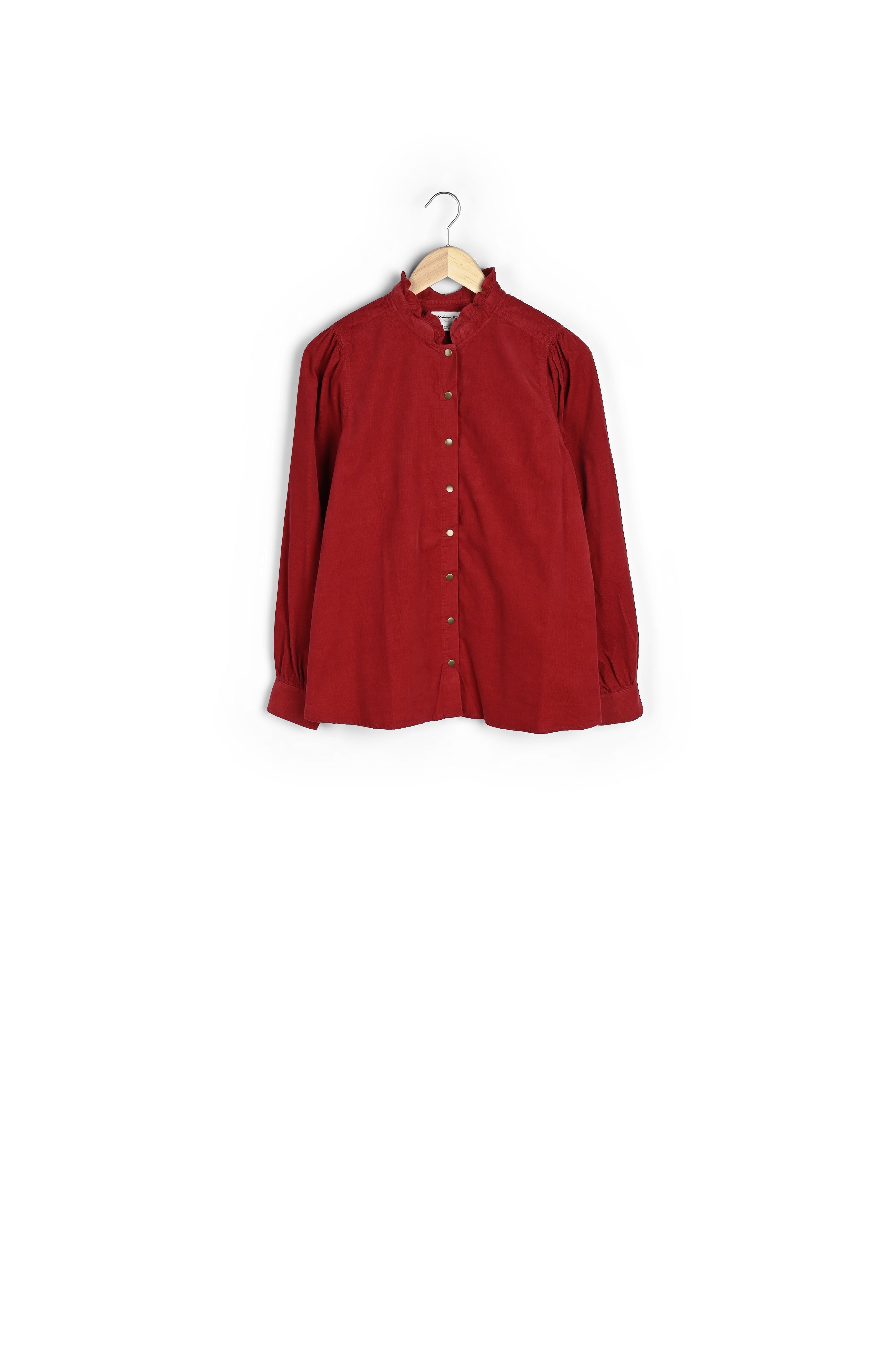 Surchemise rouge en velours Jeraldine Faume - seconde main