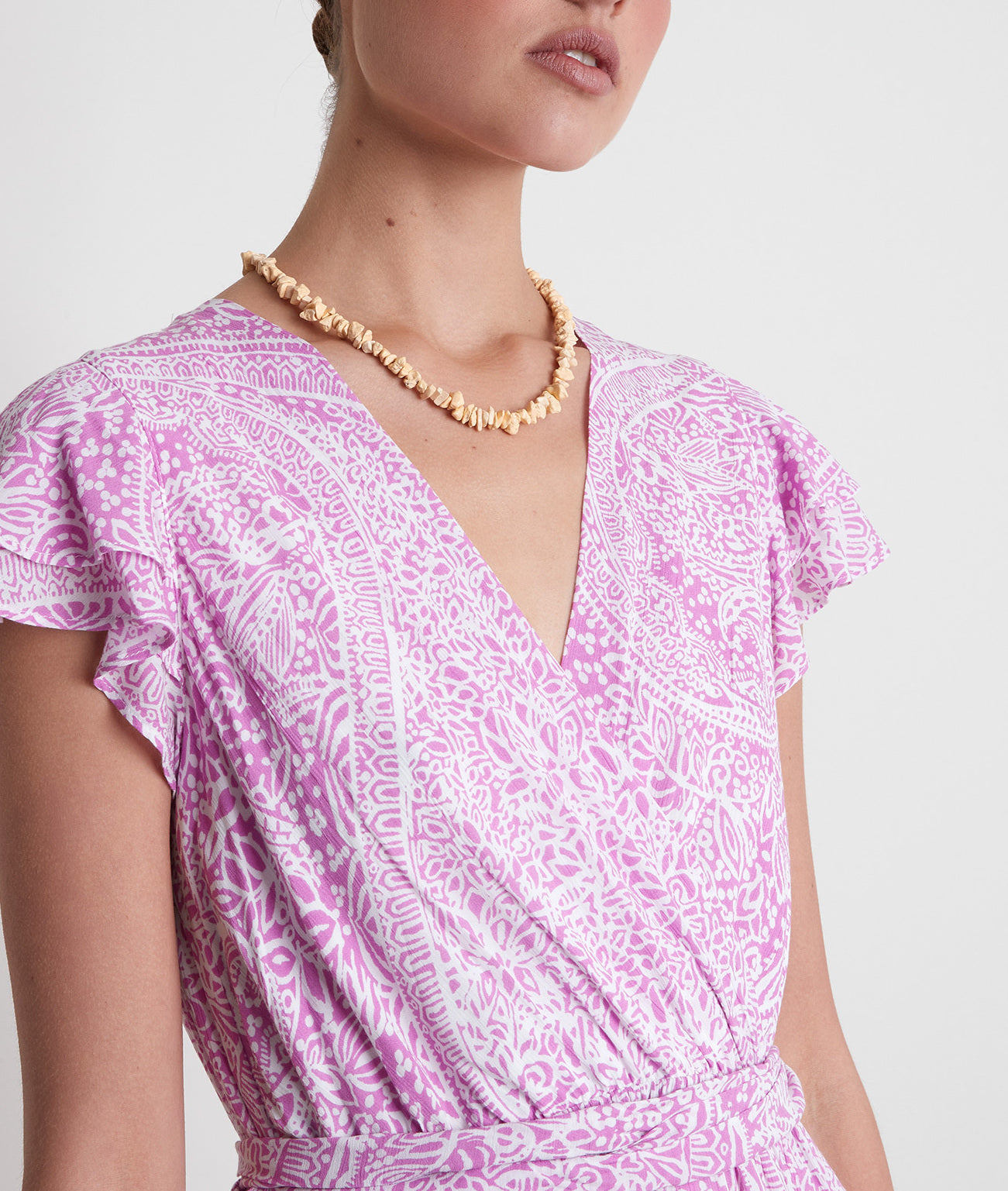 Robe courte imprimée mauve Lena Faume - seconde main