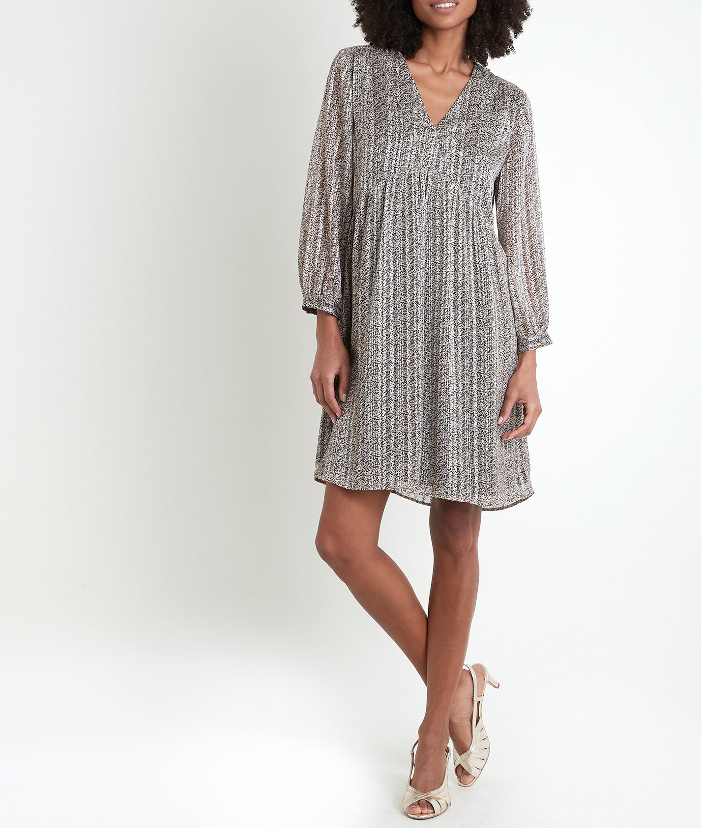 Robe imprimée lurex Lou Faume - seconde main