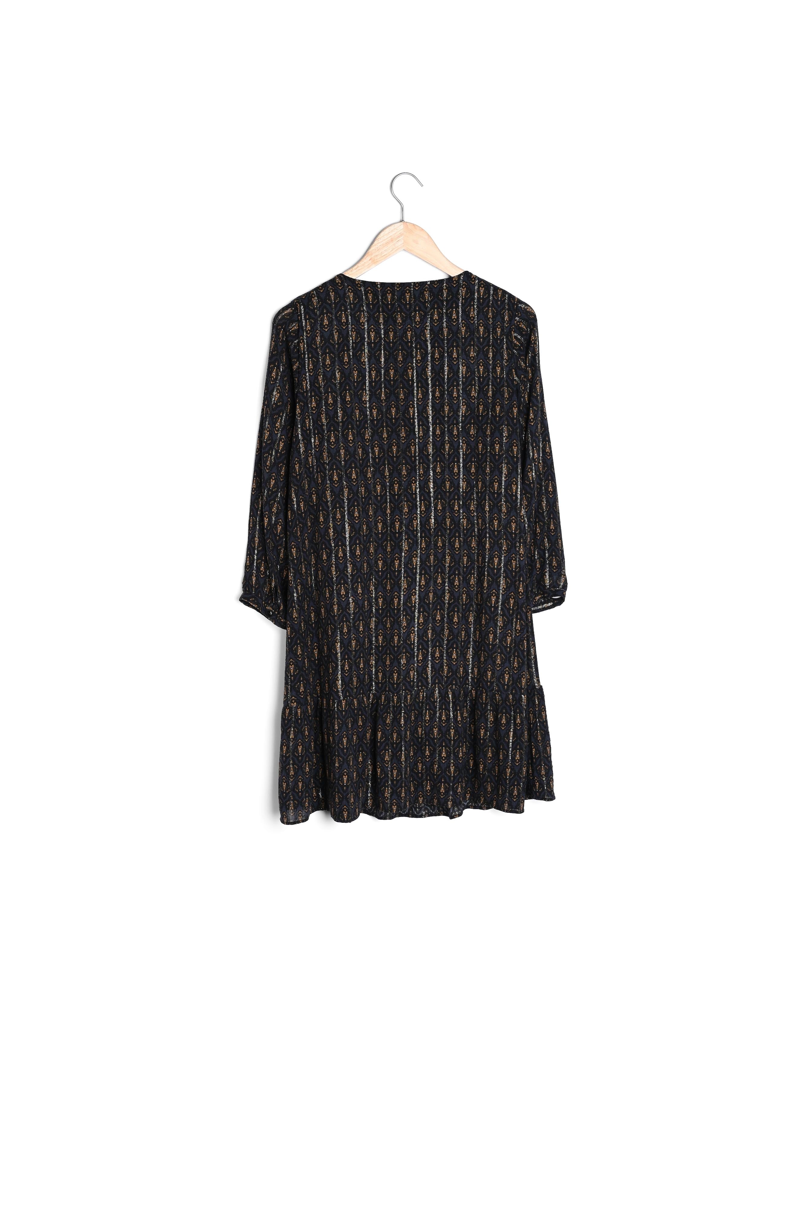 Robe courte imprimée bleu marine Soraya Faume - seconde main