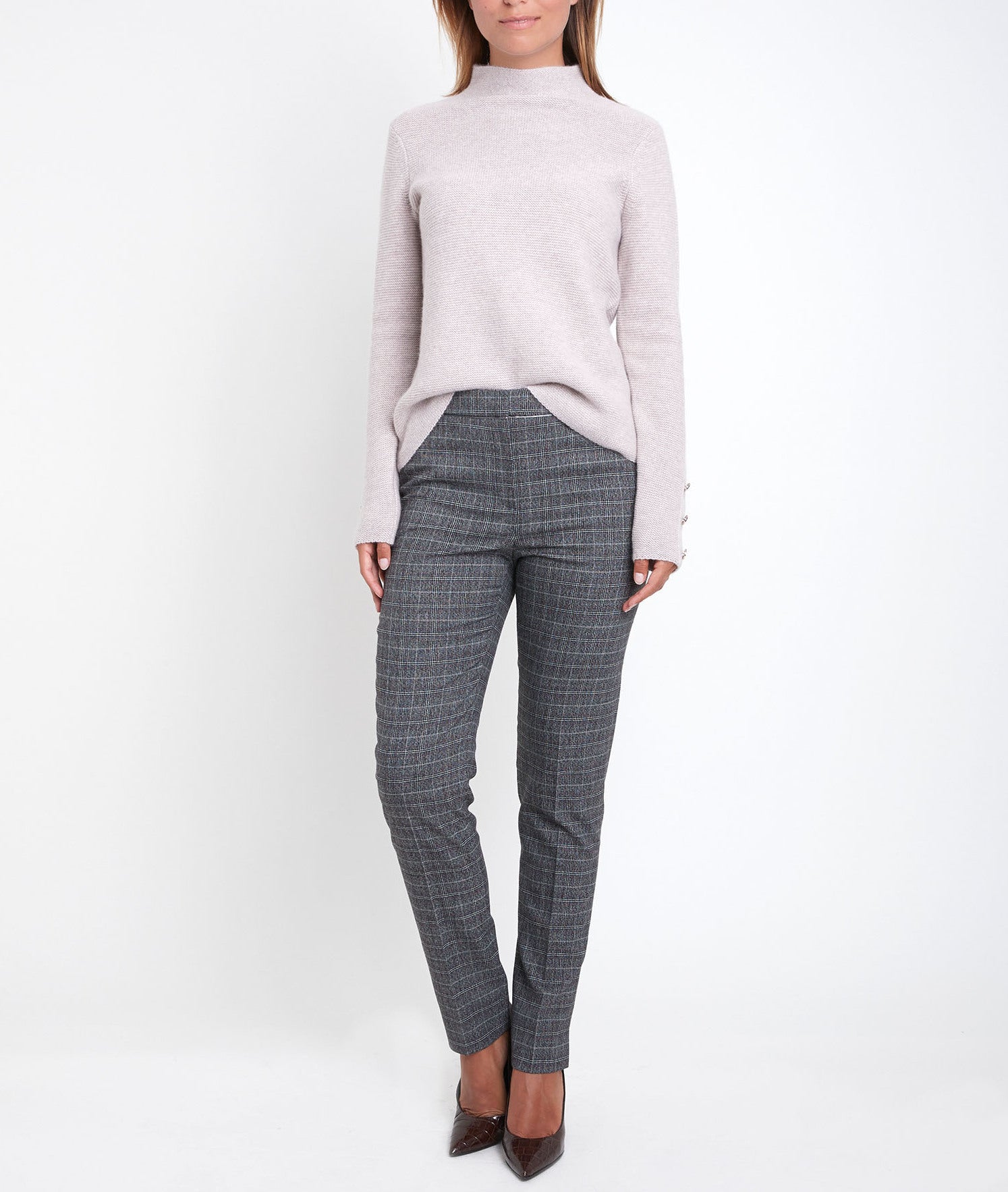 Pantalon cigarette à carreaux Harry Faume - seconde main