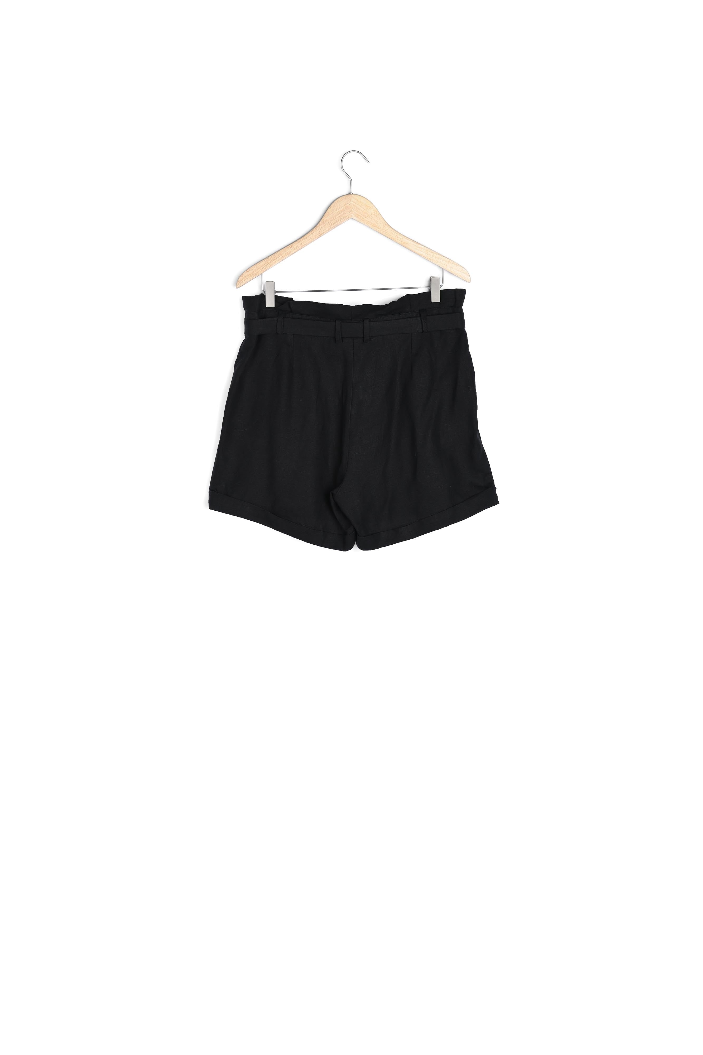 Short en lin responsable noir Siriel Faume - seconde main