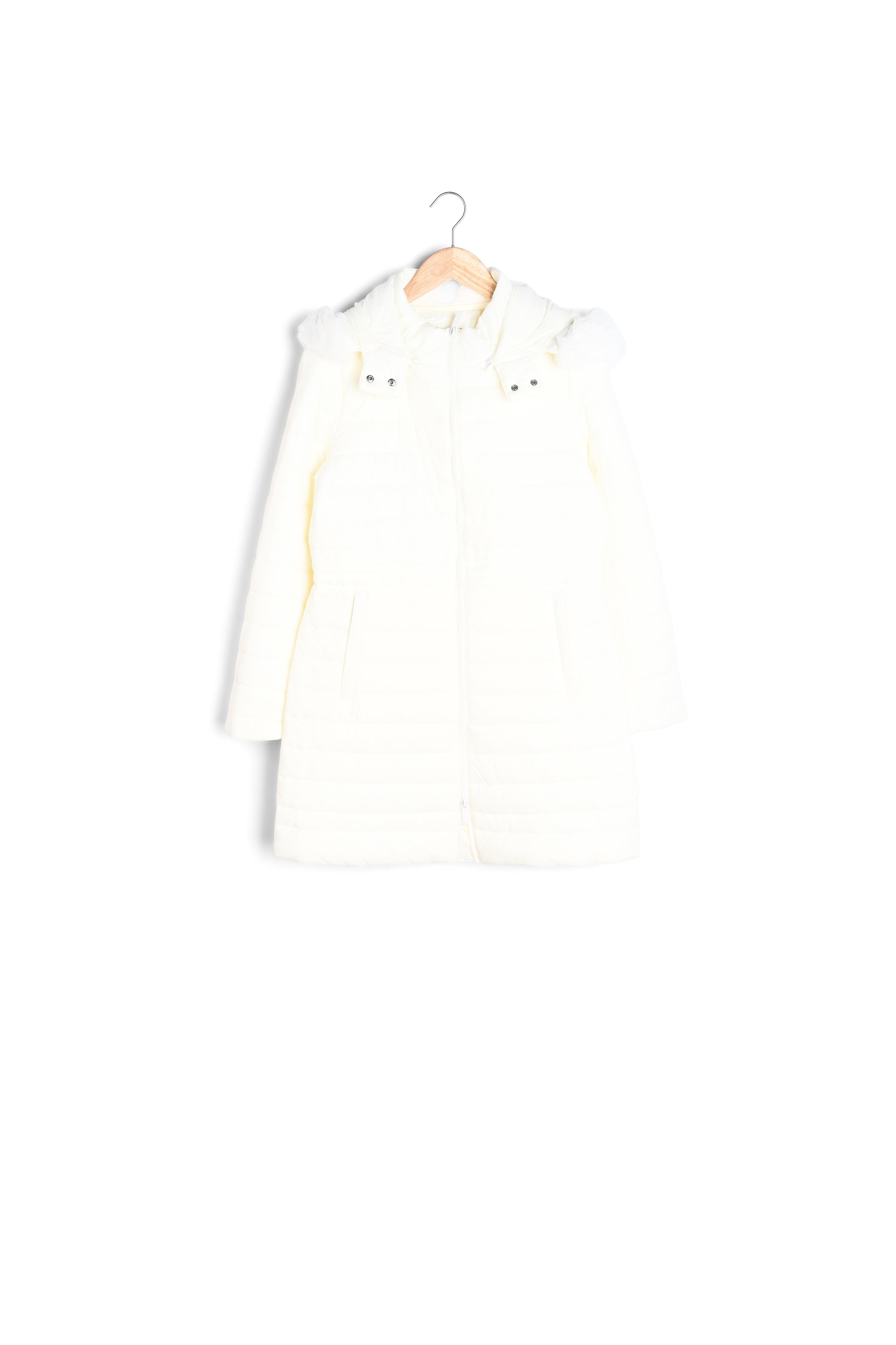 Doudoune longue blanche Leila Faume - seconde main