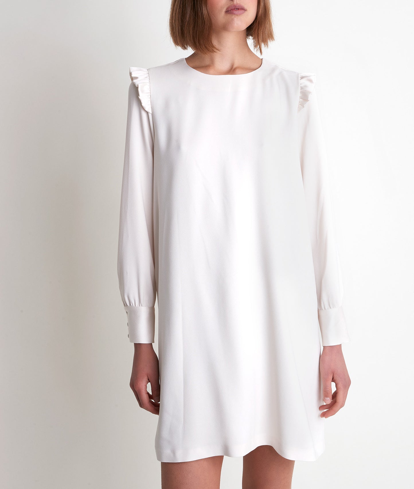 Robe en crêpe crème Medina Faume - seconde main