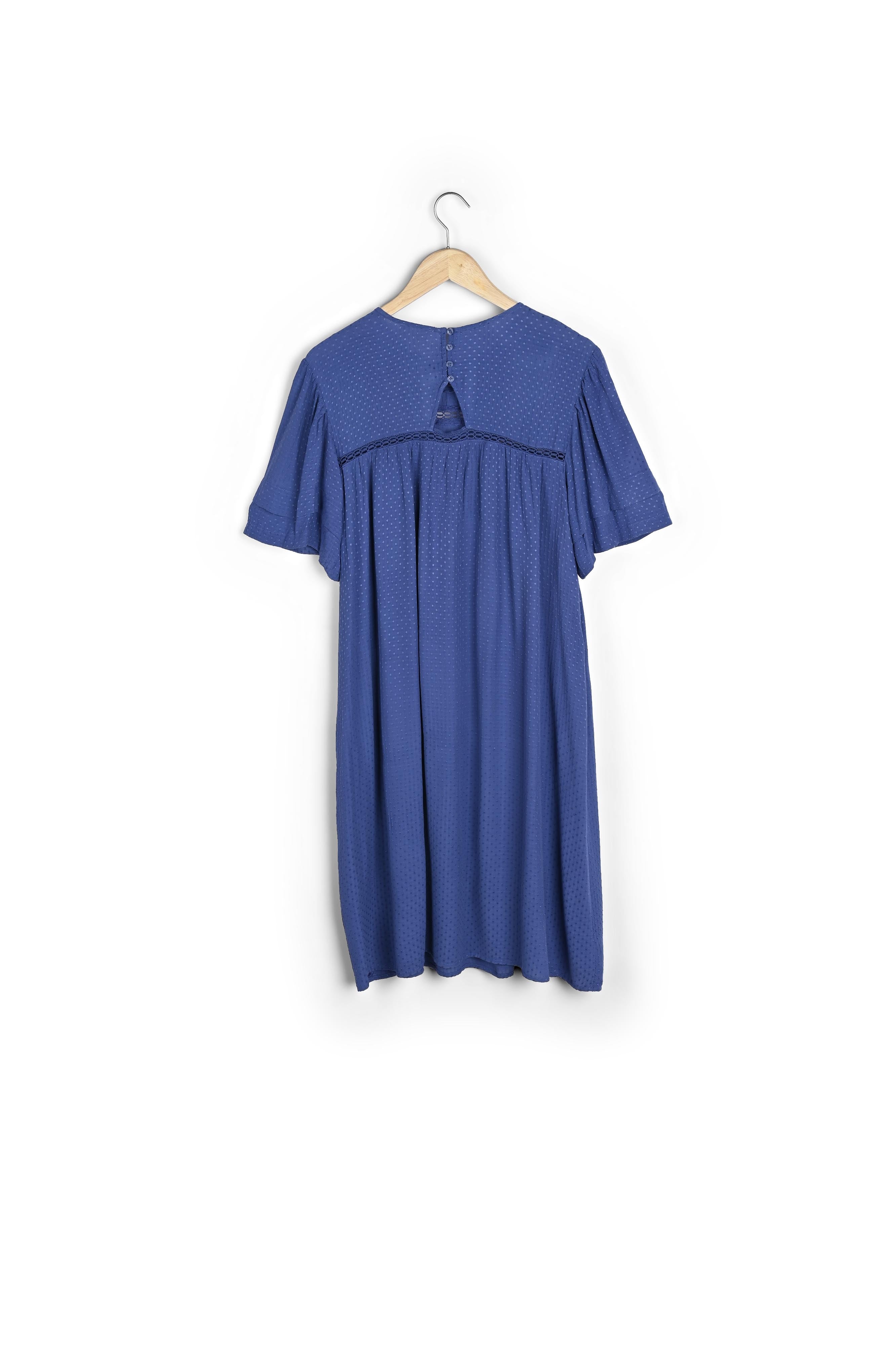 Robe ample avec dentelle bleue Sarah Faume - seconde main