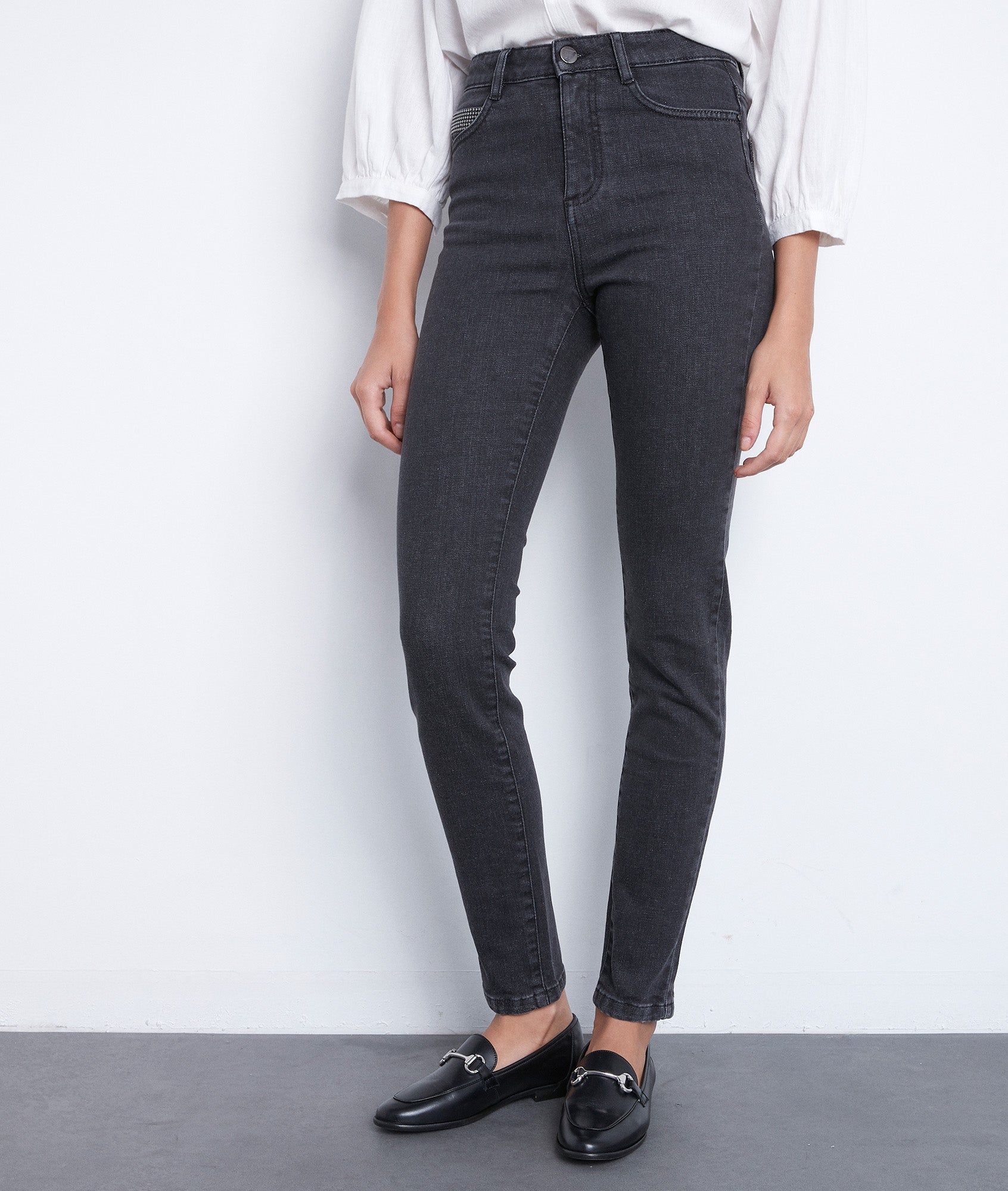 Jean gris Naty détails brillants Faume - seconde main