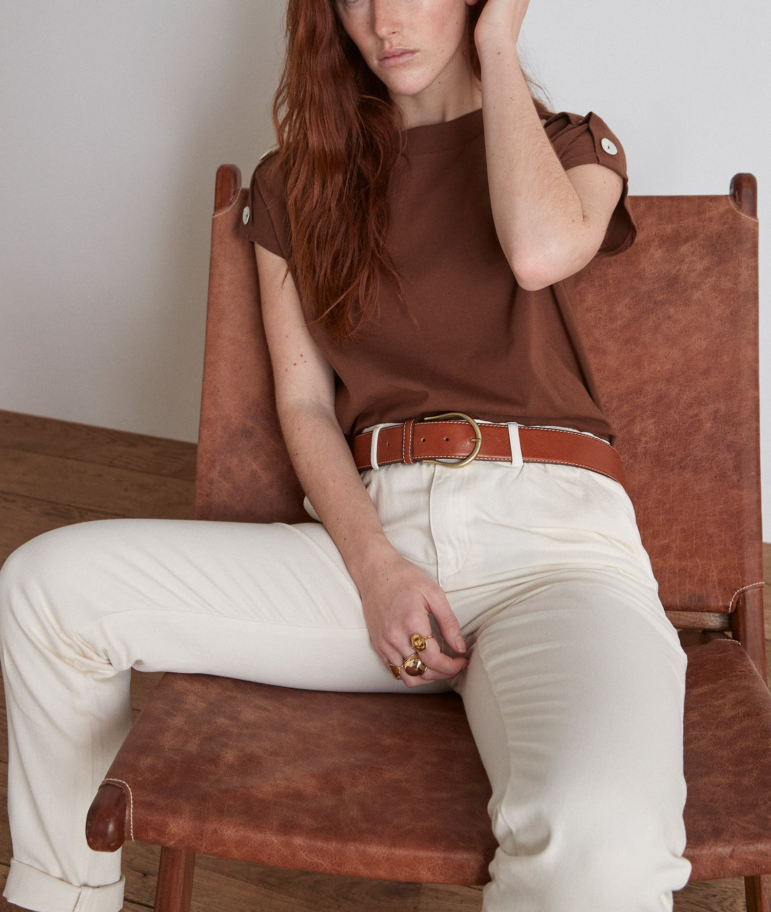 Pantalon chino Sabil Faume - seconde main