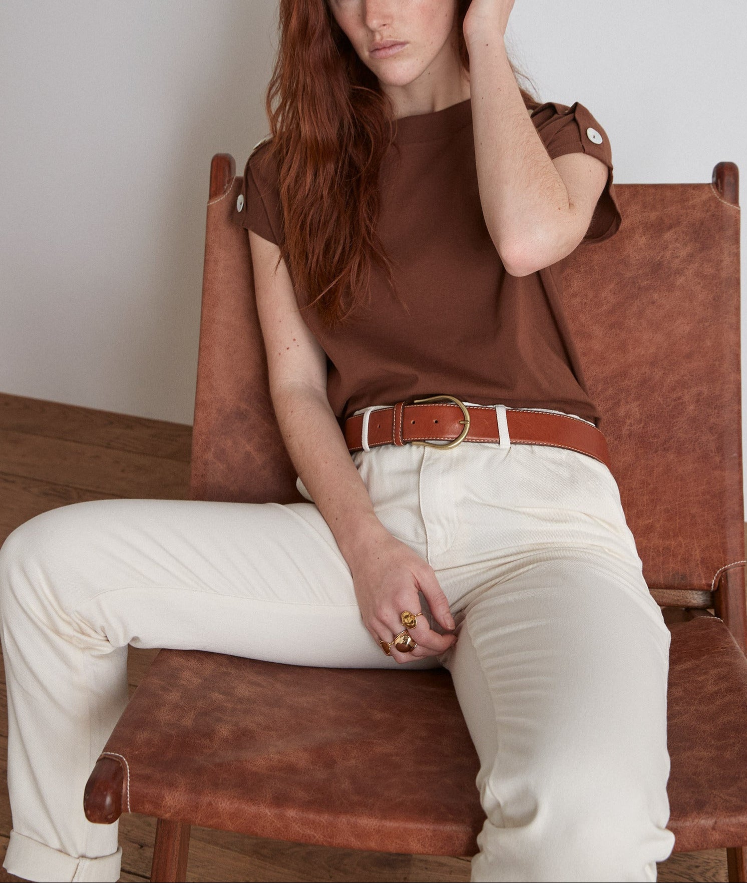 Pantalon chino Sabil Faume - seconde main