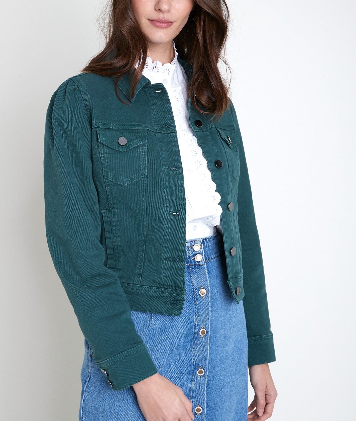 Veste en coton verte Prisca Faume - seconde main