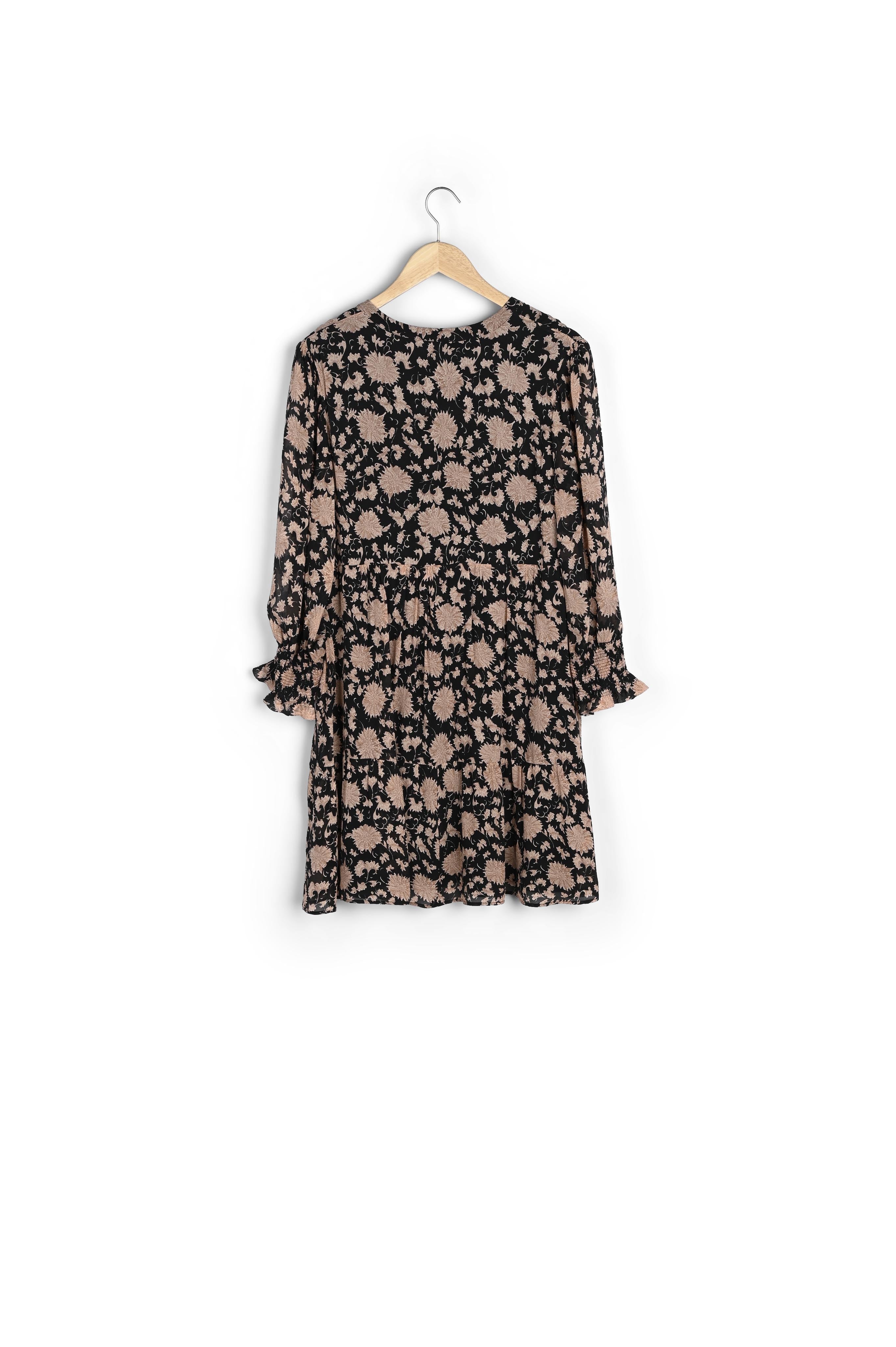 Robe courte imprimée noire Nadira Faume - seconde main