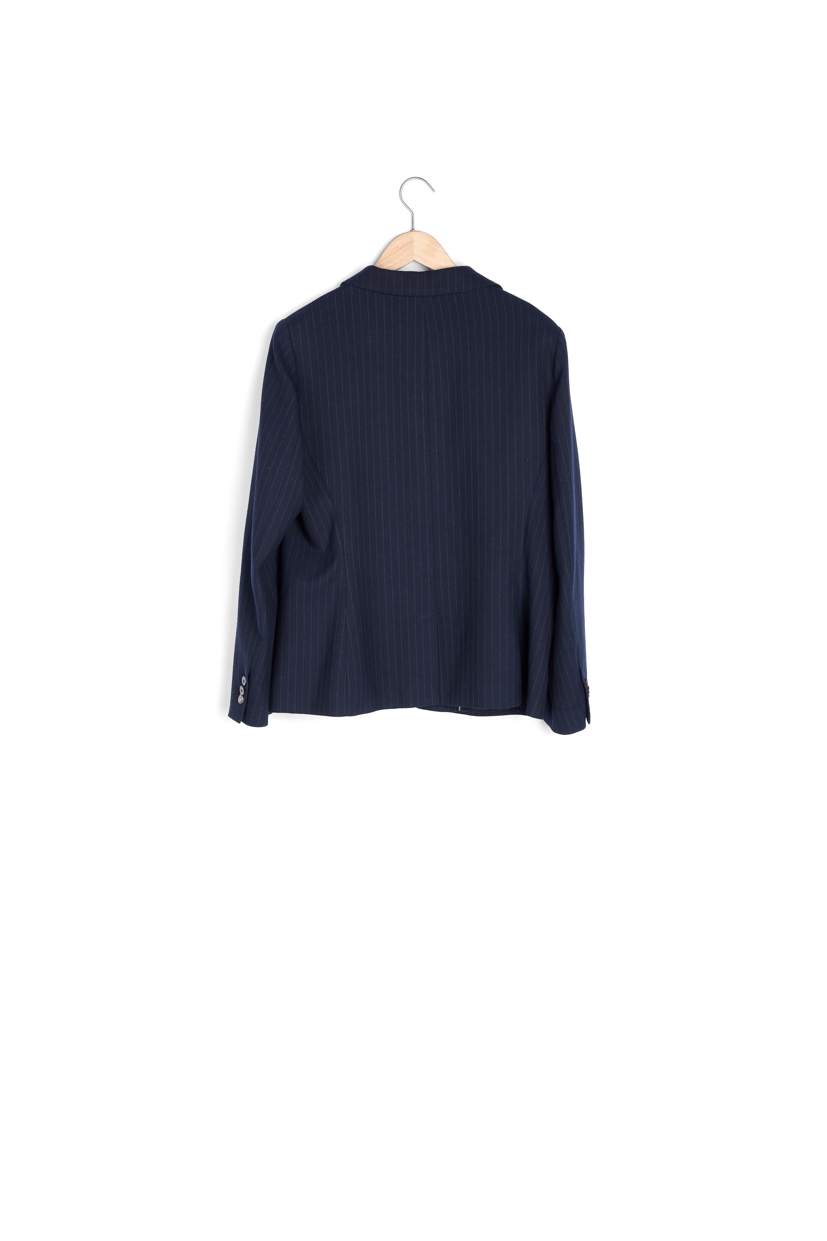Veste de tailleur rayée marine Arlene Faume - seconde main