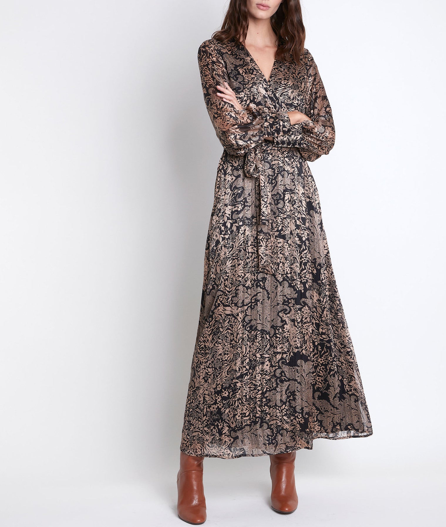 Robe longue imprimée Cathel Faume - seconde main