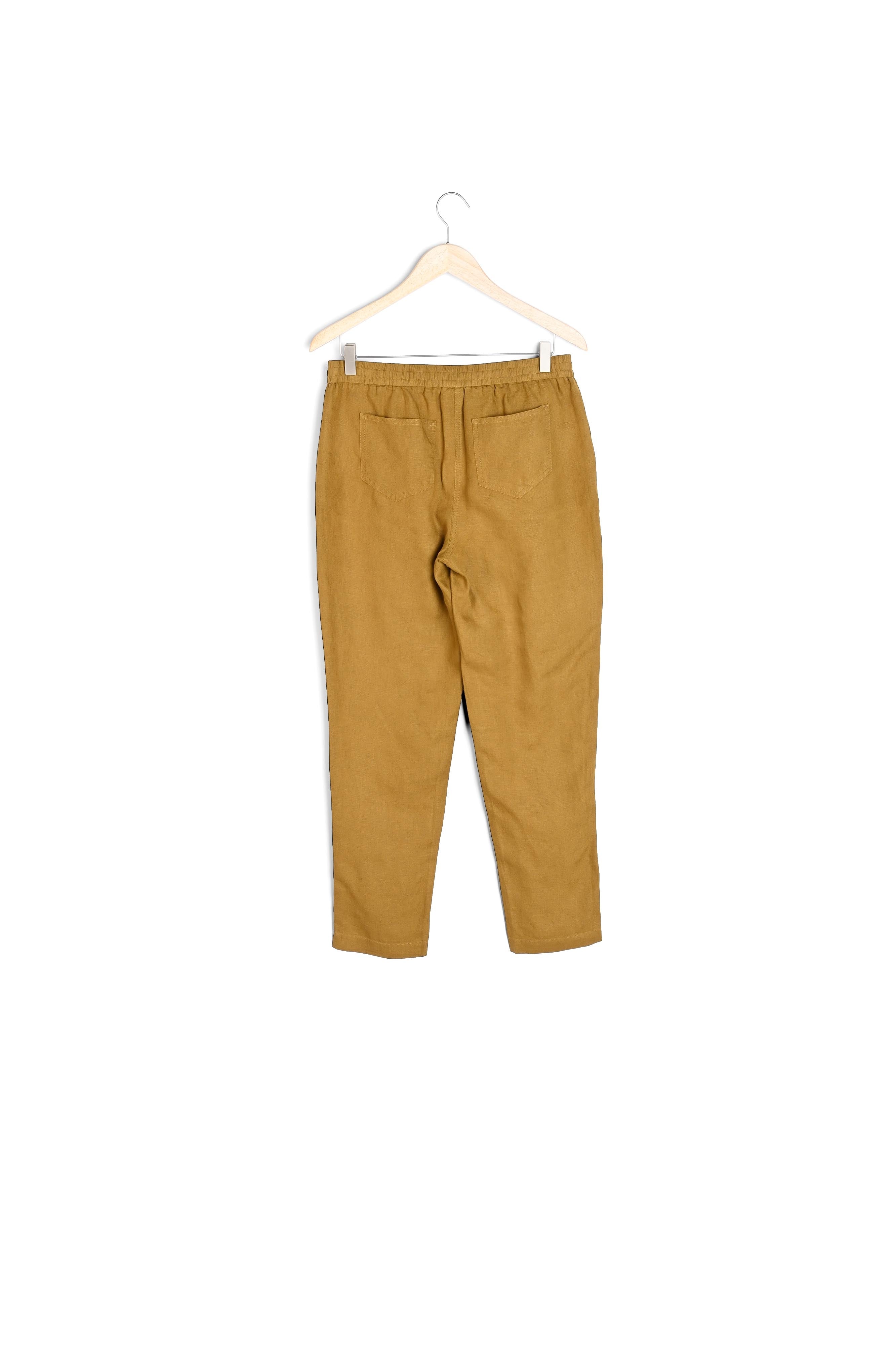 Pantalon en lin responsable bronze Noor Faume - seconde main