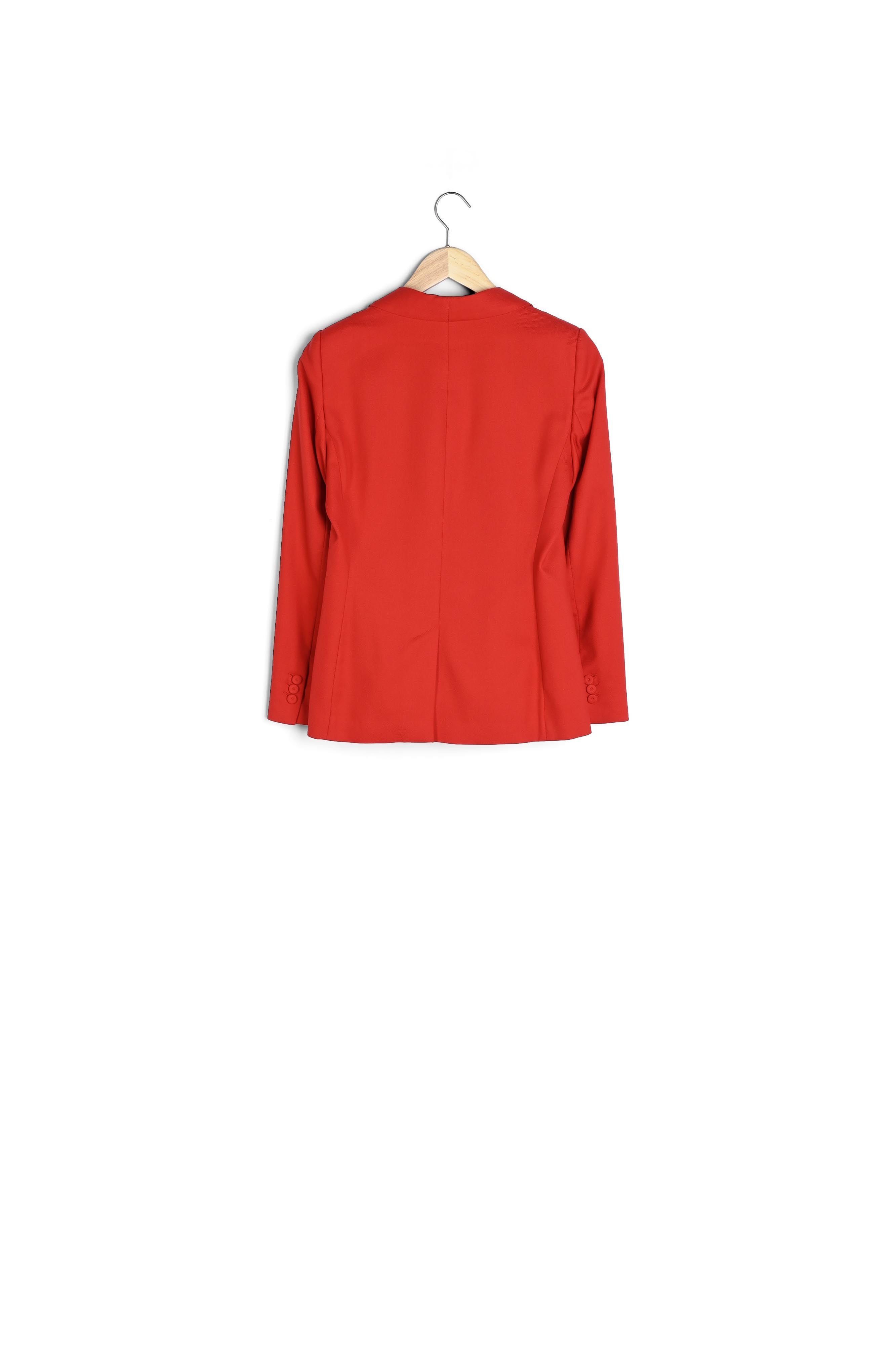 Veste rouge col tailleur Bianca Faume - seconde main
