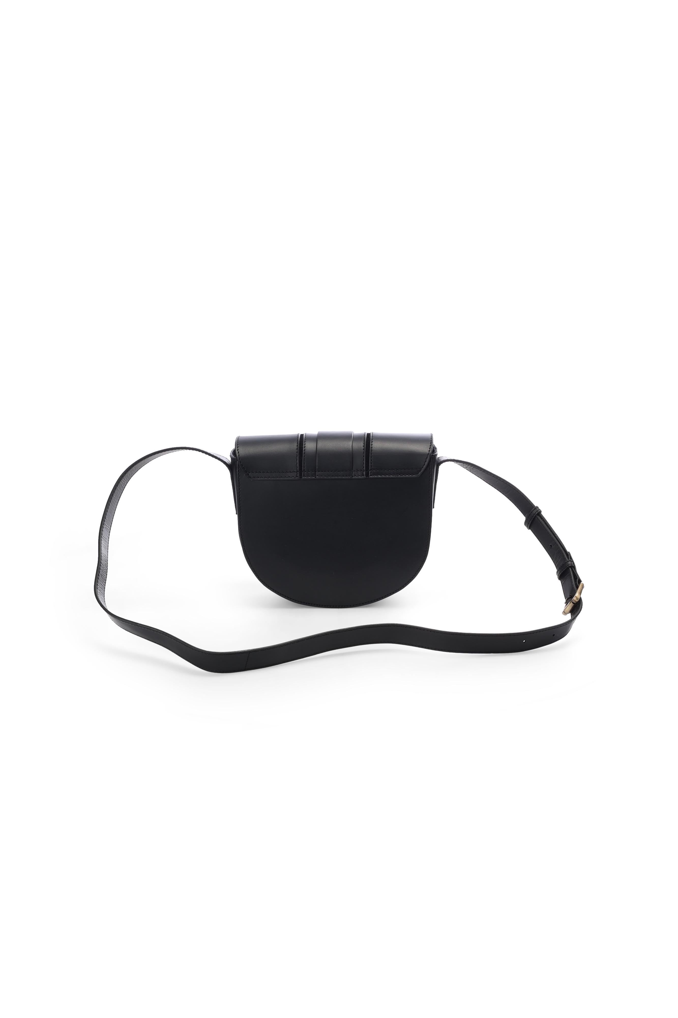 Sac besace en cuir noir Jacob Faume - seconde main