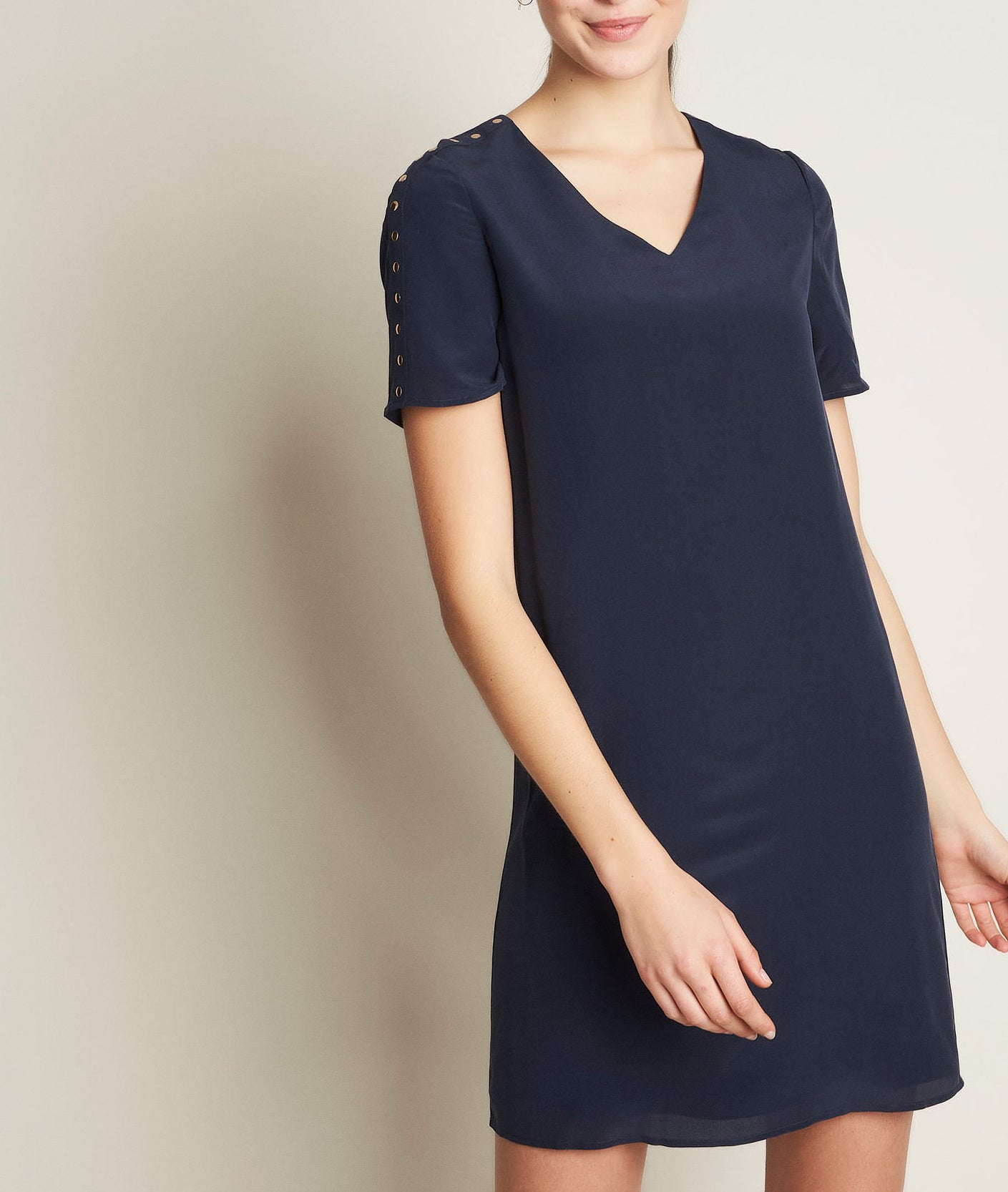 Robe en soie bleue Cheryl Faume - seconde main