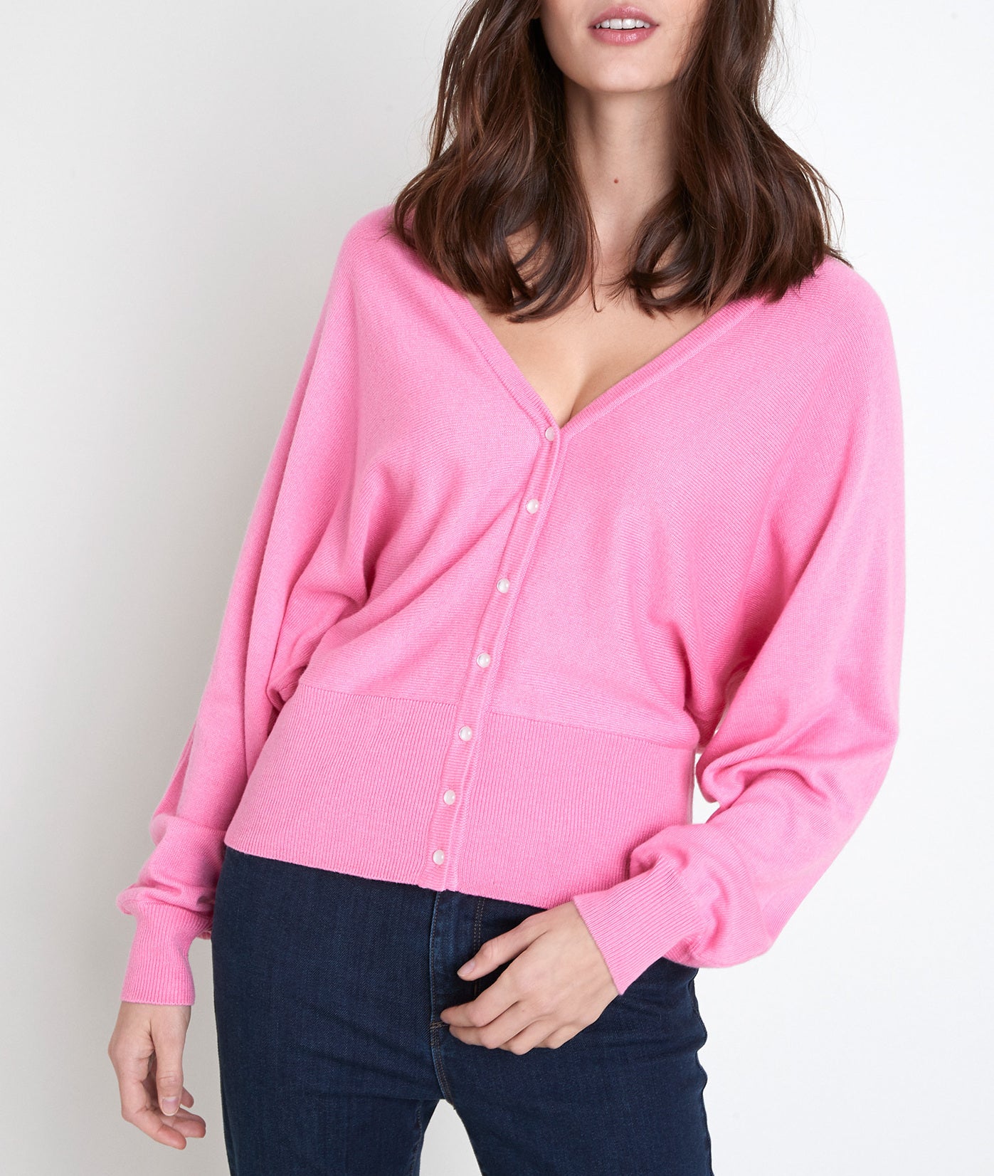 Gilet en polyamide recyclé rose Aldo Faume - seconde main