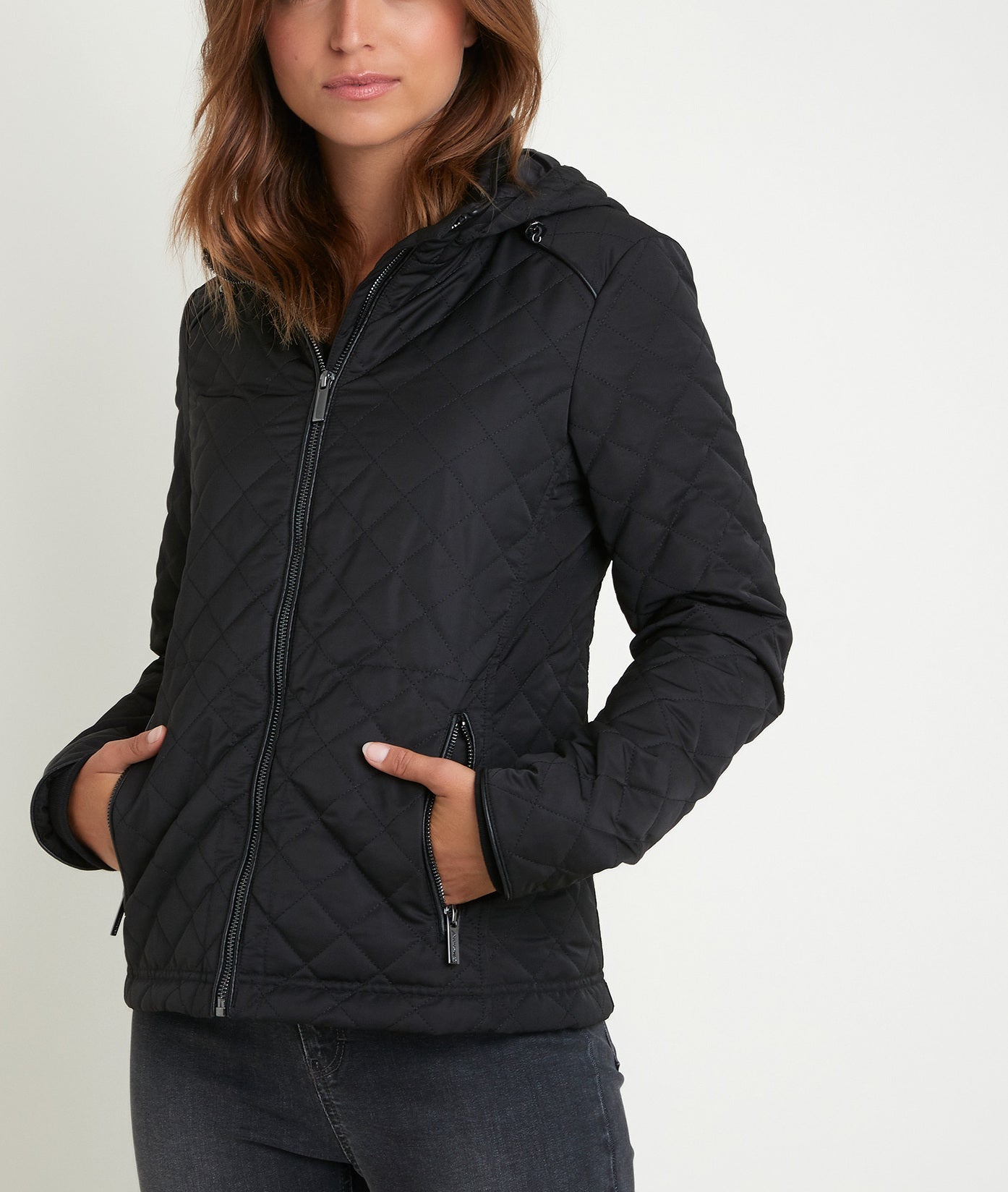 Parka noire à capuche Quathy Faume - seconde main