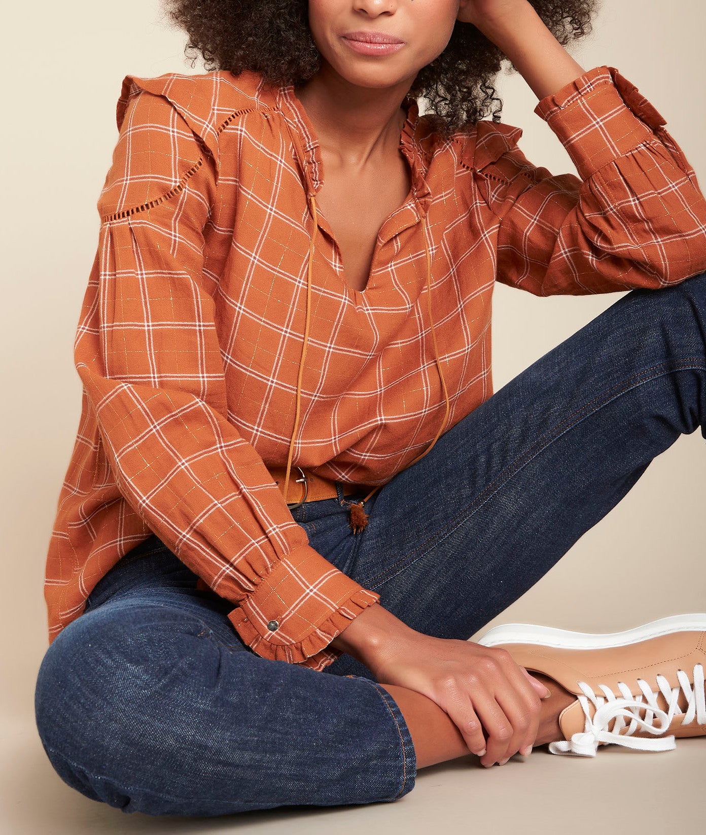 Blouse à carreaux Mado Faume - seconde main