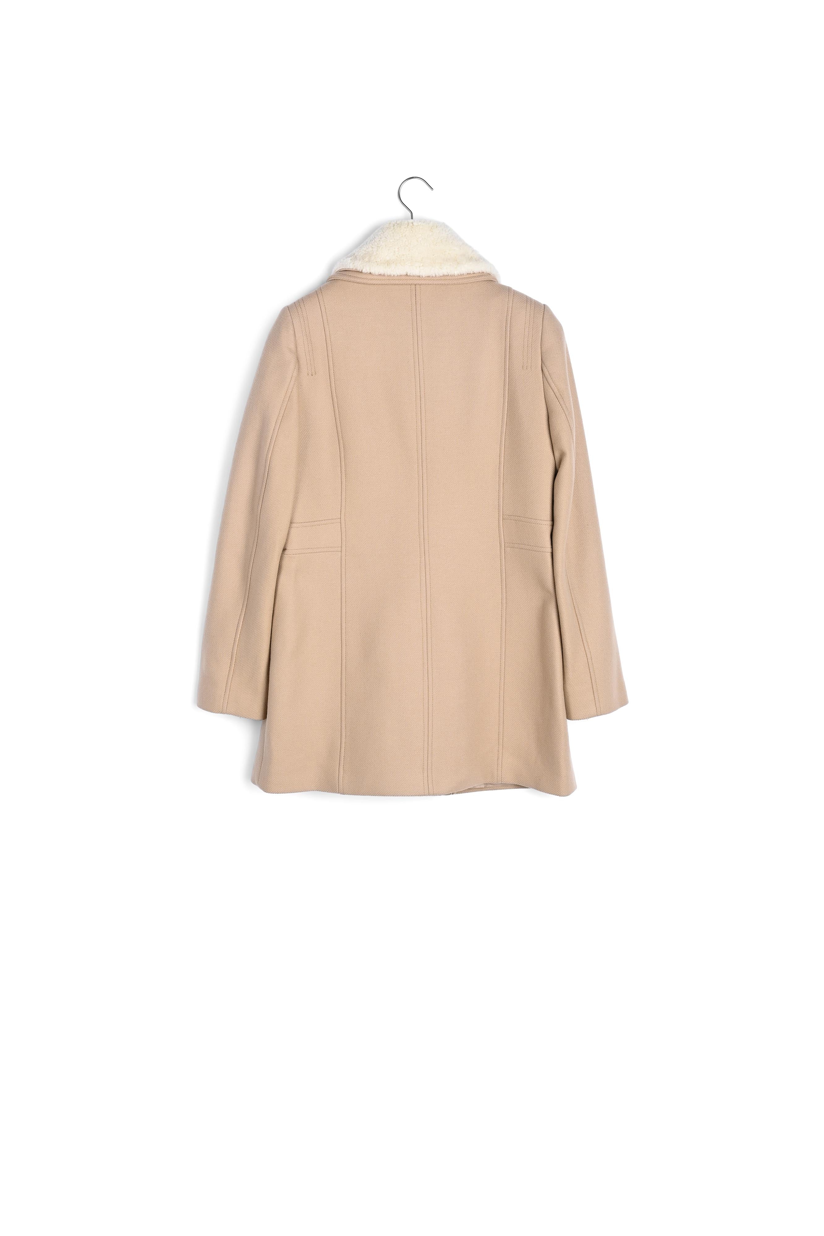 Manteau en laine à capuche Oryane Faume - seconde main