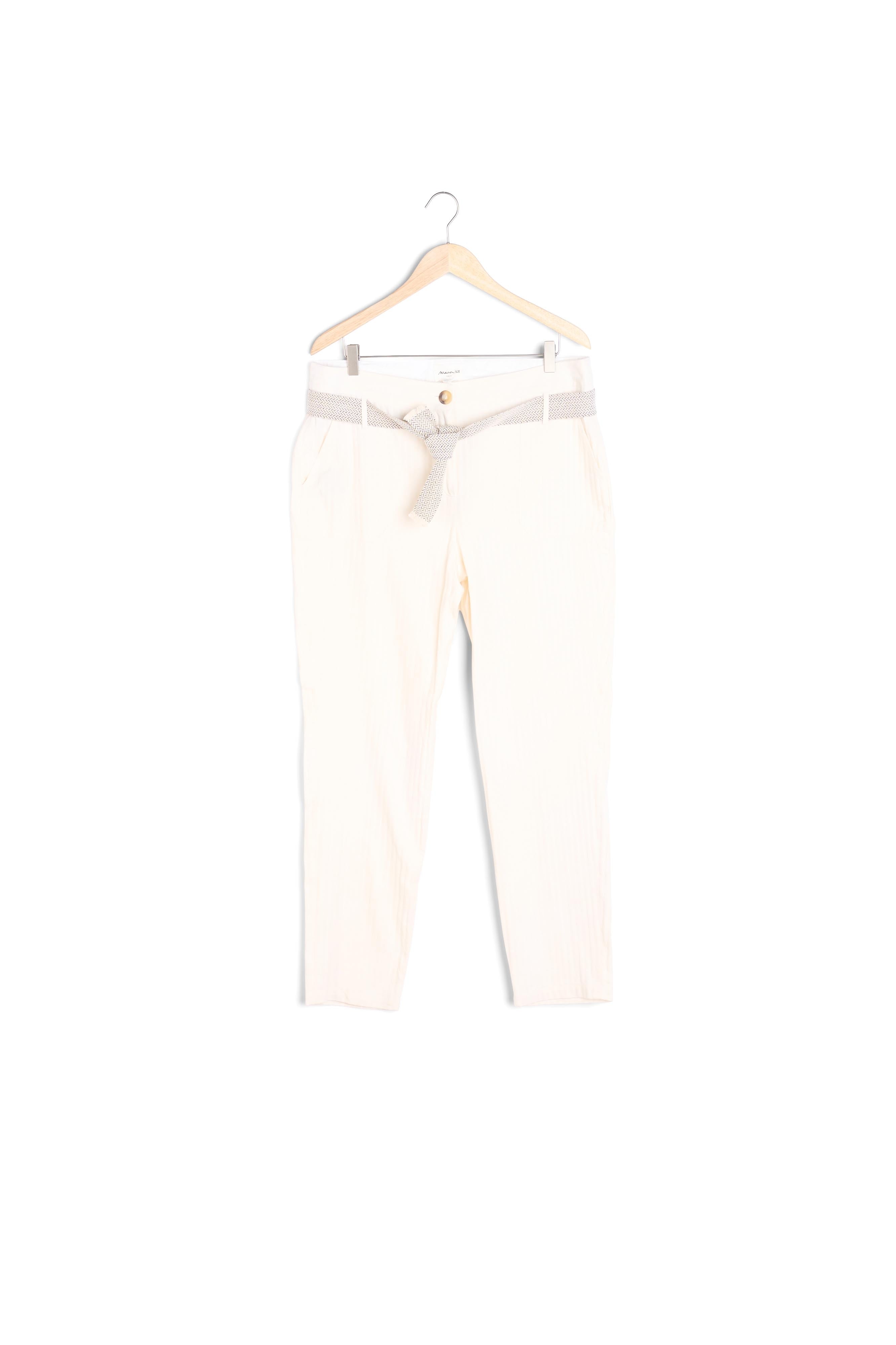 Pantalon à rayures crème Shelby Faume - seconde main