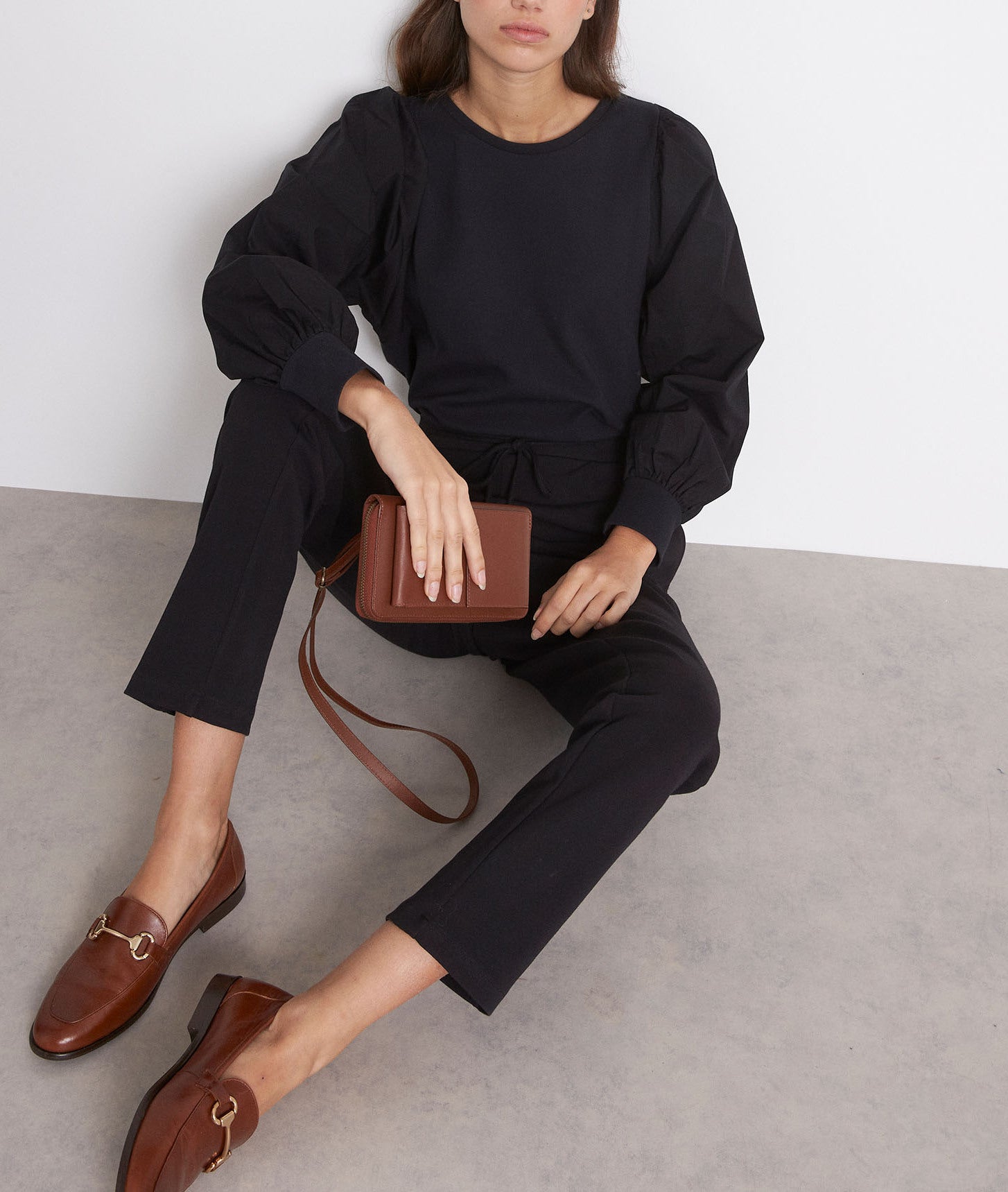 Pantalon de jogging en coton noir Islande Faume - seconde main