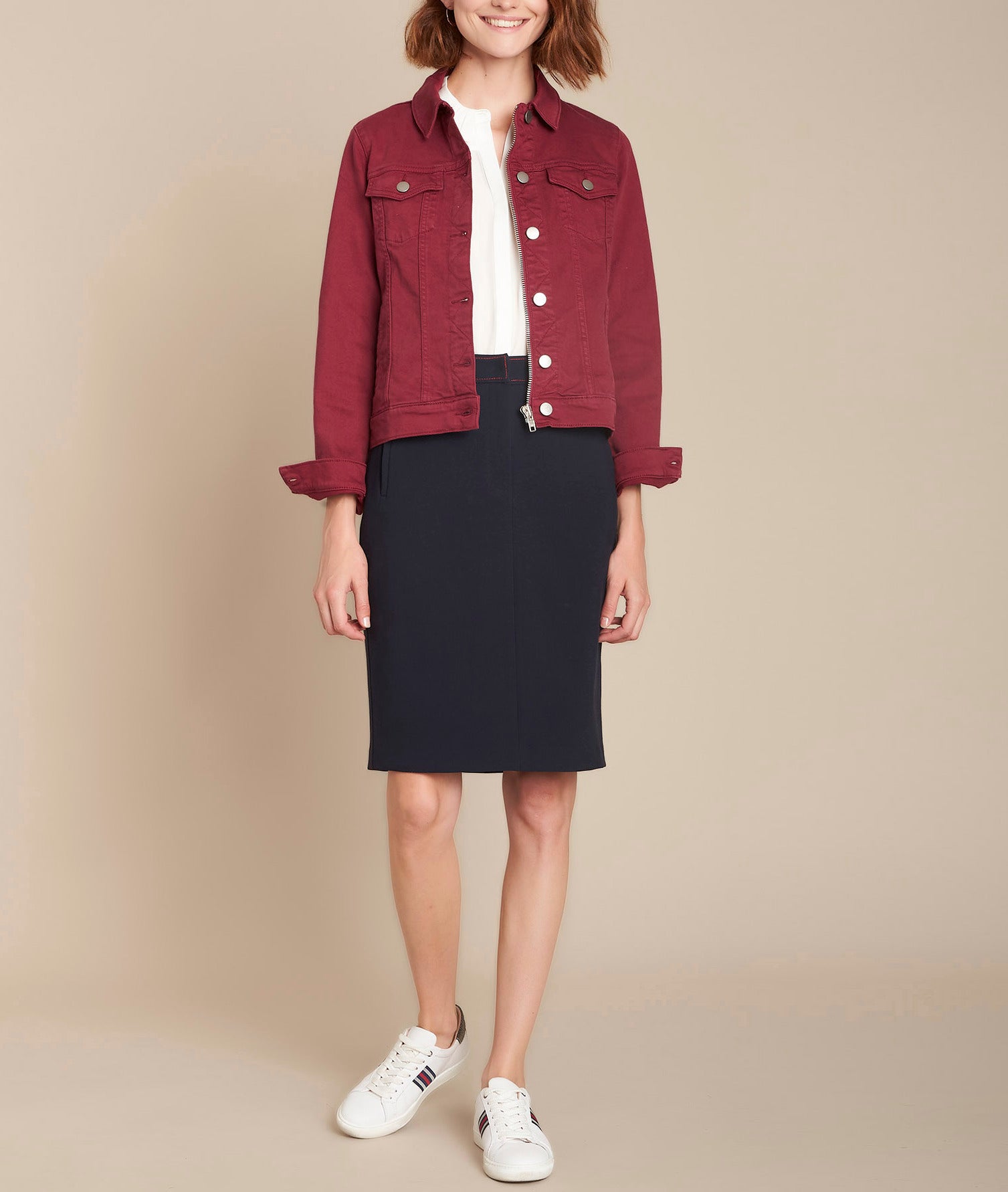 Jupe marine compacte Keva Faume - seconde main