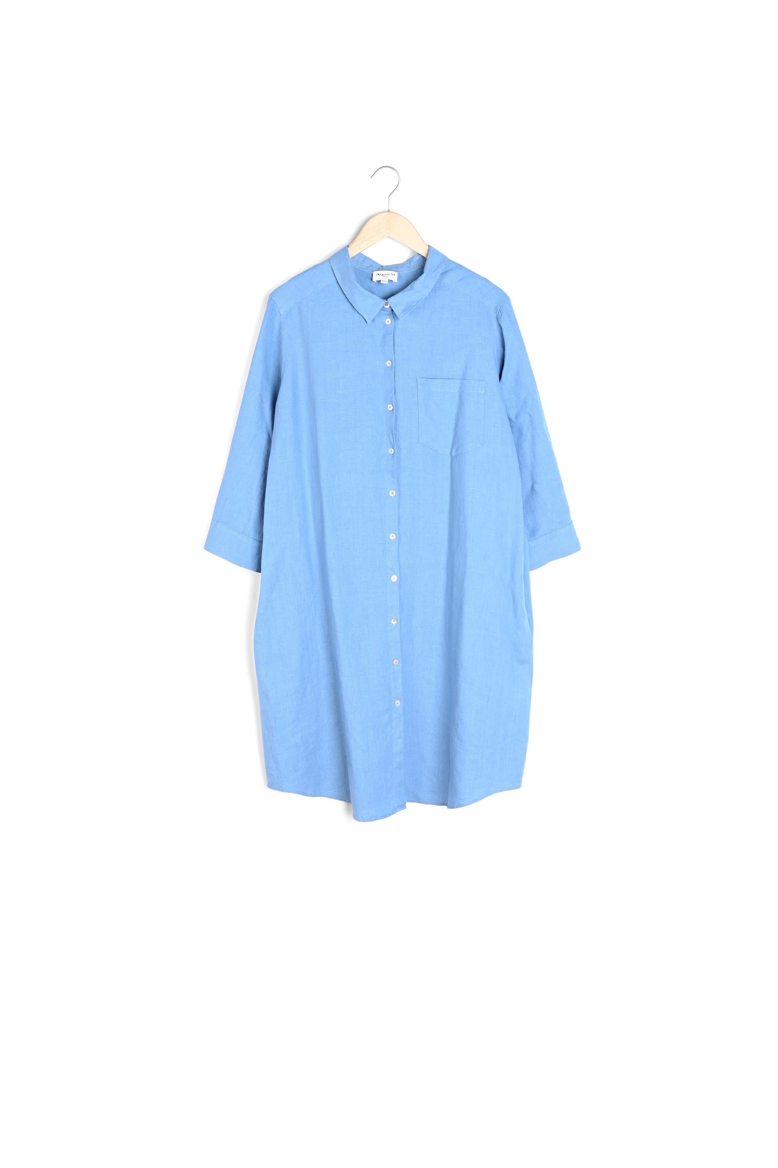 Robe chemise en lin lavande Céline Faume - seconde main